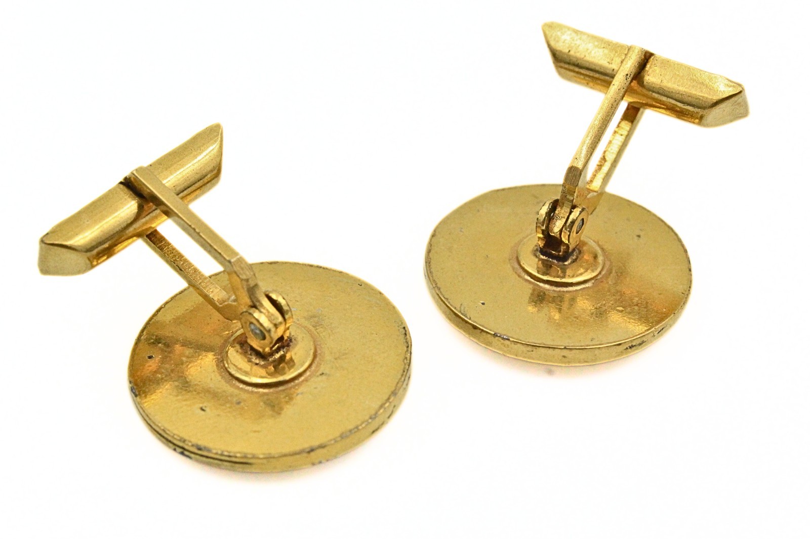 Amazing St. Christopher Embossed Gold Plated Formal Cufflinks