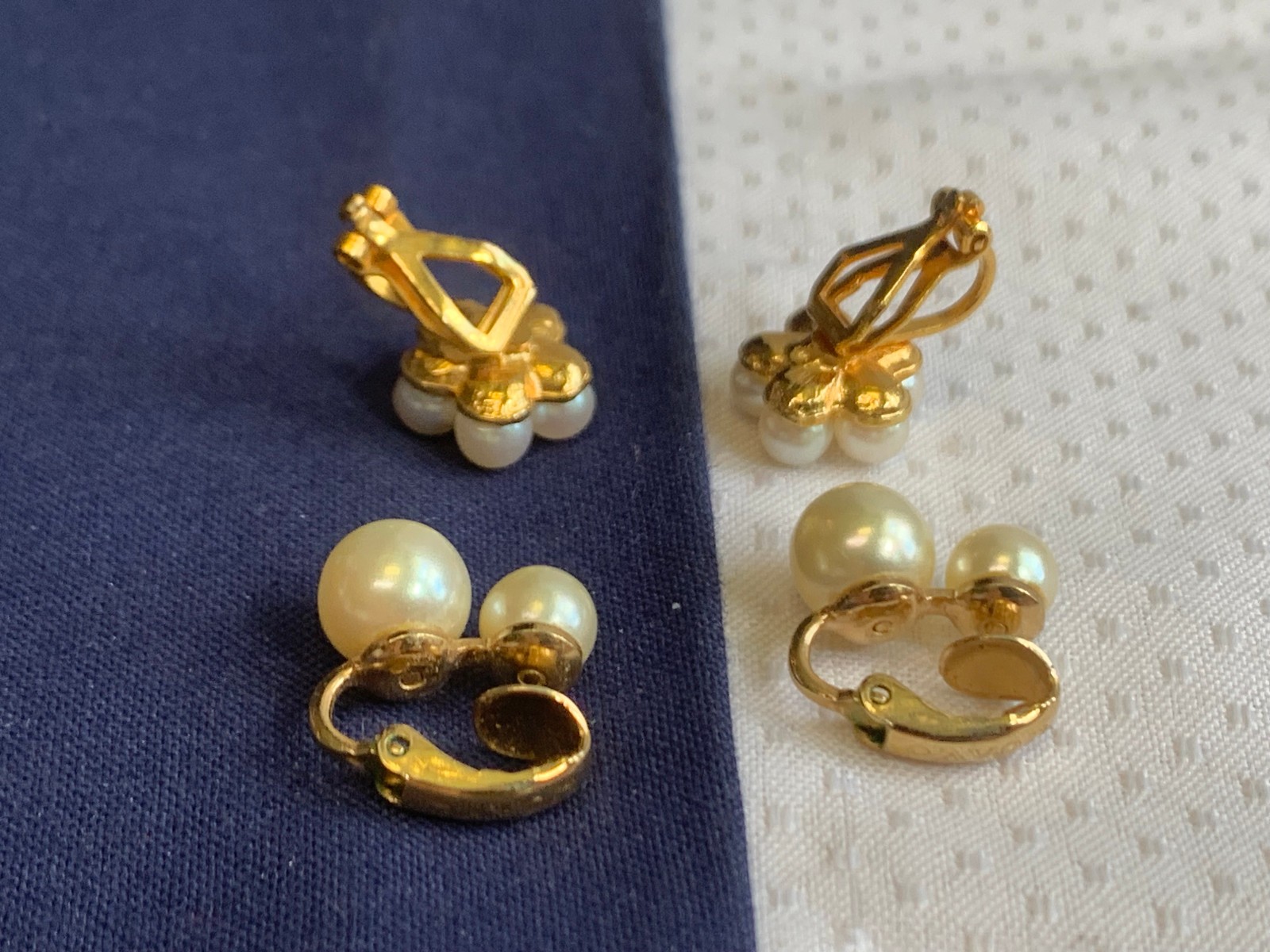 Vtg Clip-On Earring Lot Costume Jewelry Trifari Napier Avon Cloisonne Enamel