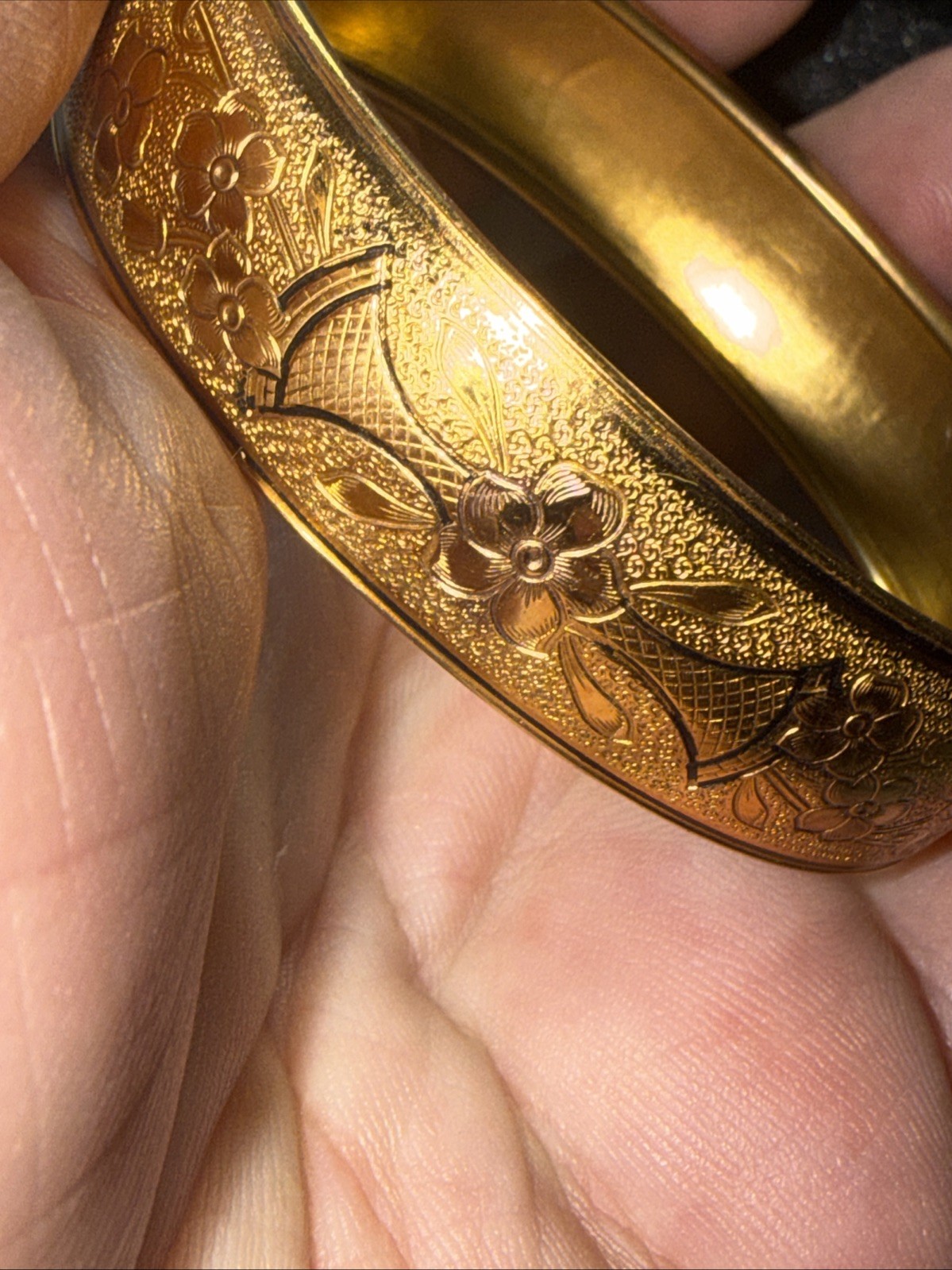 Bracelet Gold Filled 100 Year Old 6.5” 15mm Wide Antique Unmarked