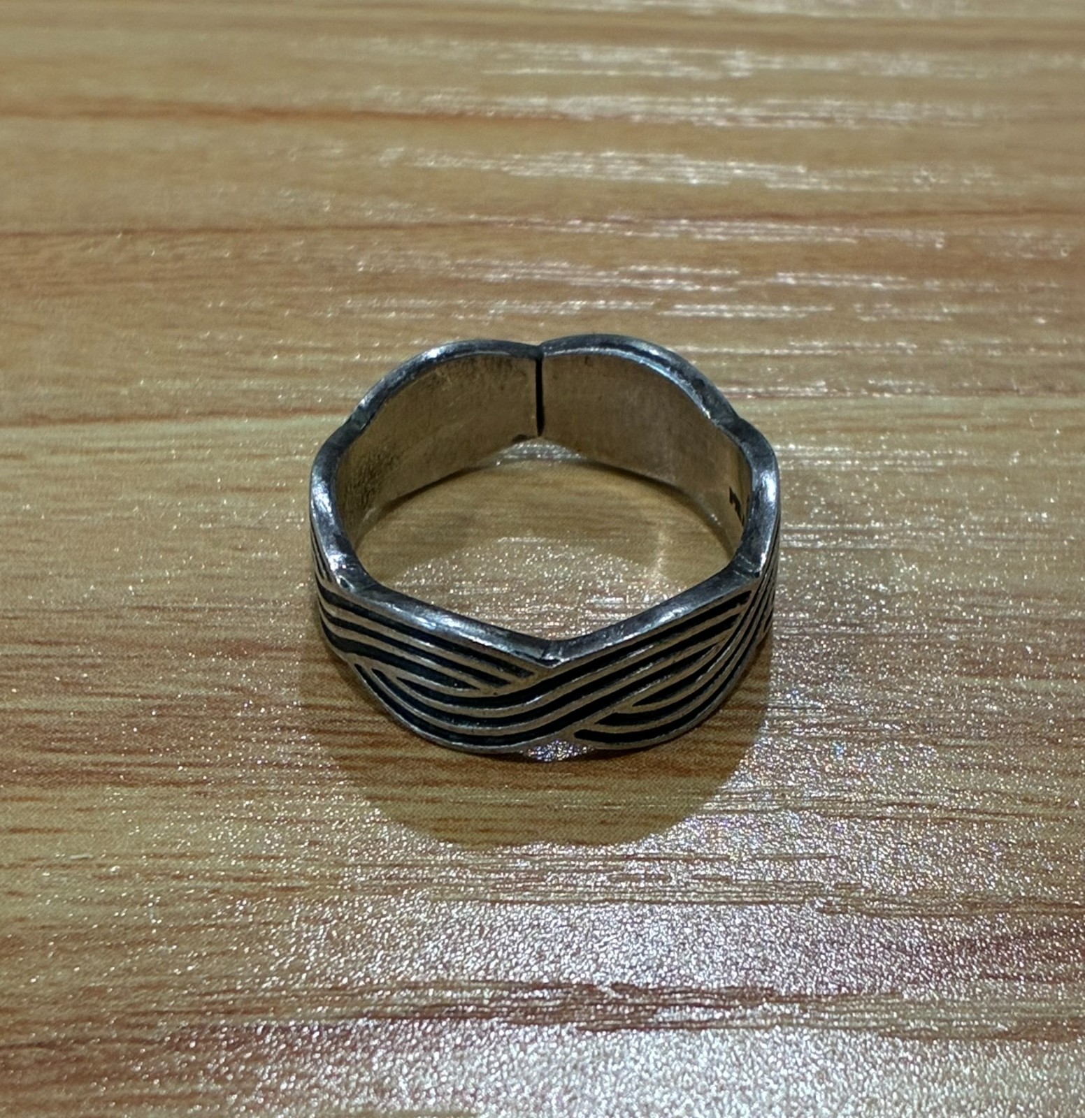 Vintage Taxco Mexico 925 Sterling Silver Wave Braid Band Ring TA-58 5.27g