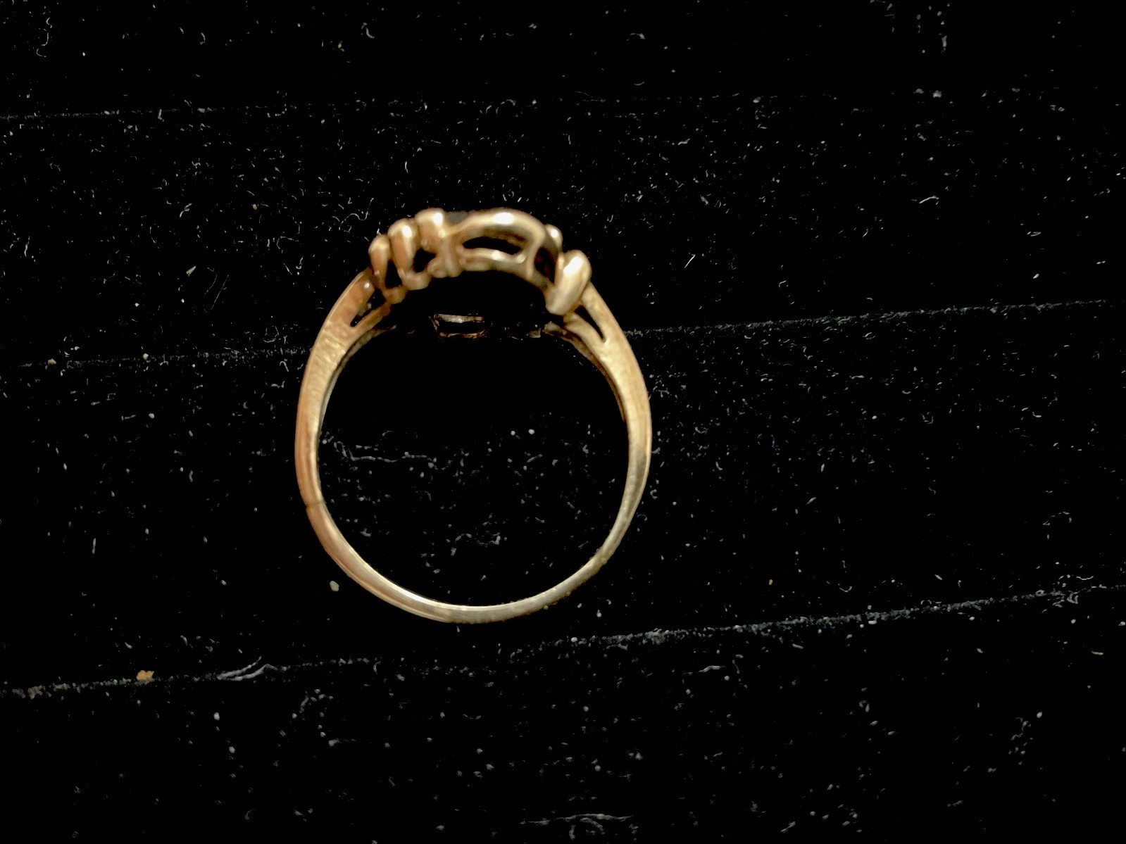 Vintage 10k Yellow Gold Art Deco Diamond & Onyx Ring Sz 7.25 3 g