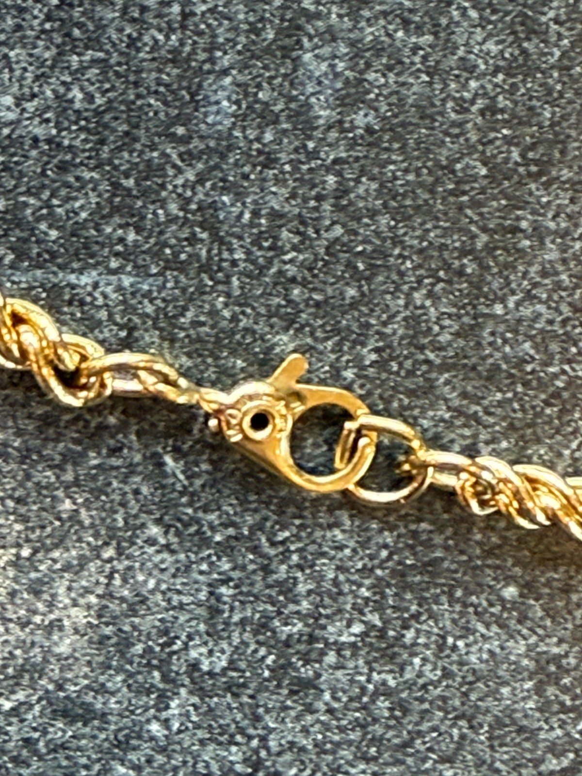 Necklace VTG Monet Gold Tone Rope Braided Chain Sister Clasp Old Patent