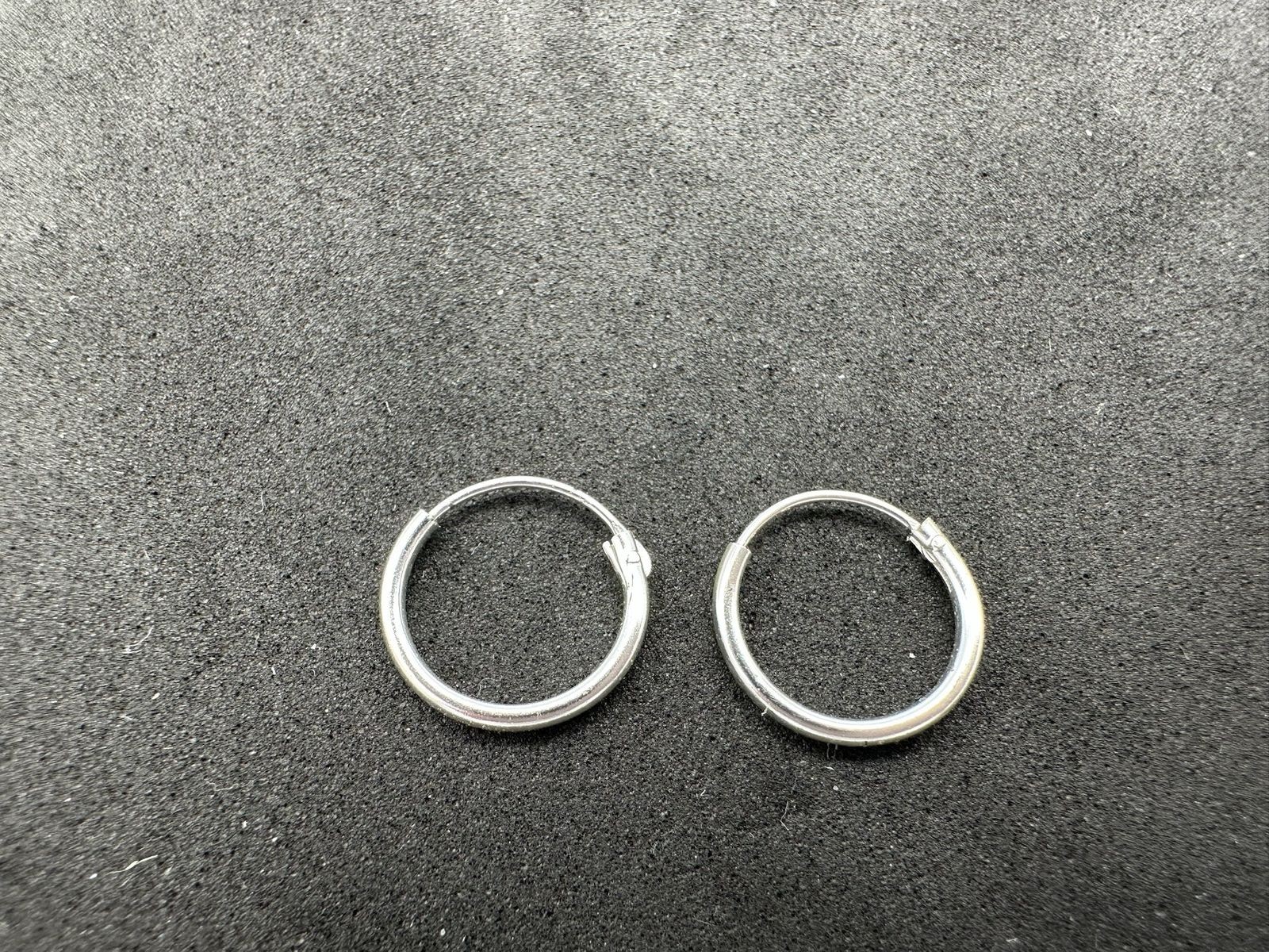 0.35g Vintage Sterling Silver 925 Small Hoop Earrings Classic M