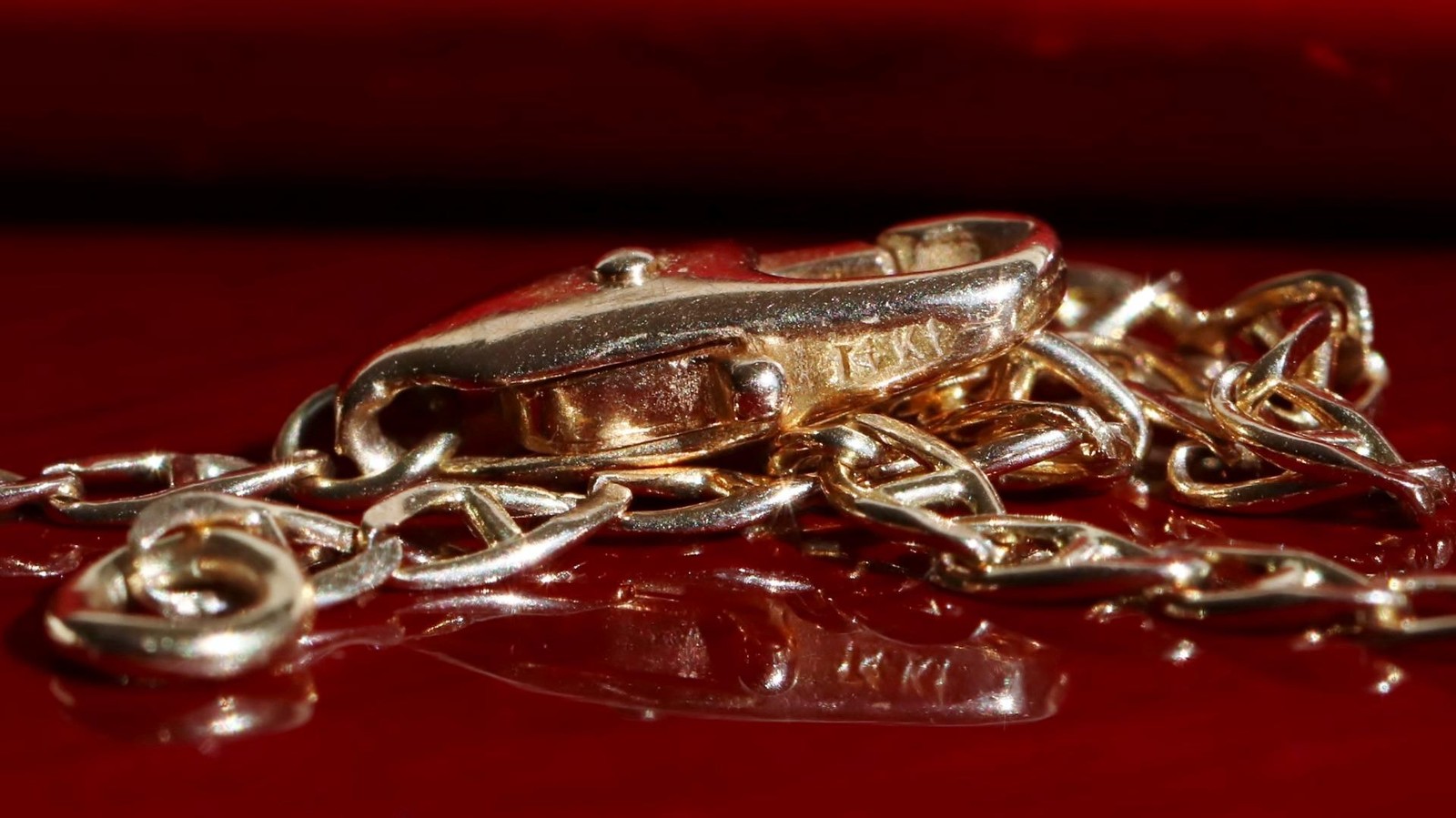 14k yellow gold necklace 18.75″ anchor / mariner link chain vintage 4.25gr N3642