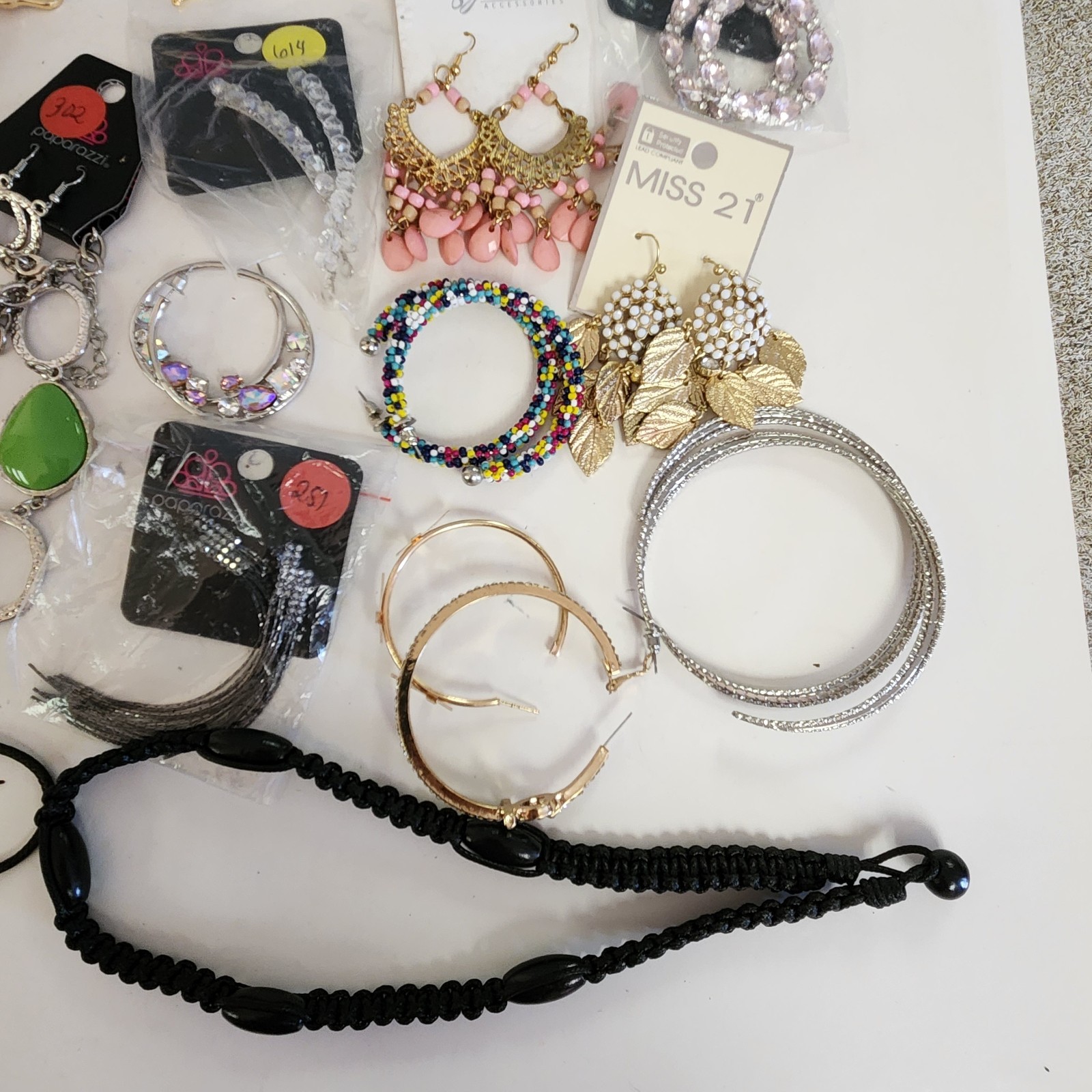 Lot (A) Of New & Used Costume Jewelry Modern Earrings Pins Necklaces Reseller