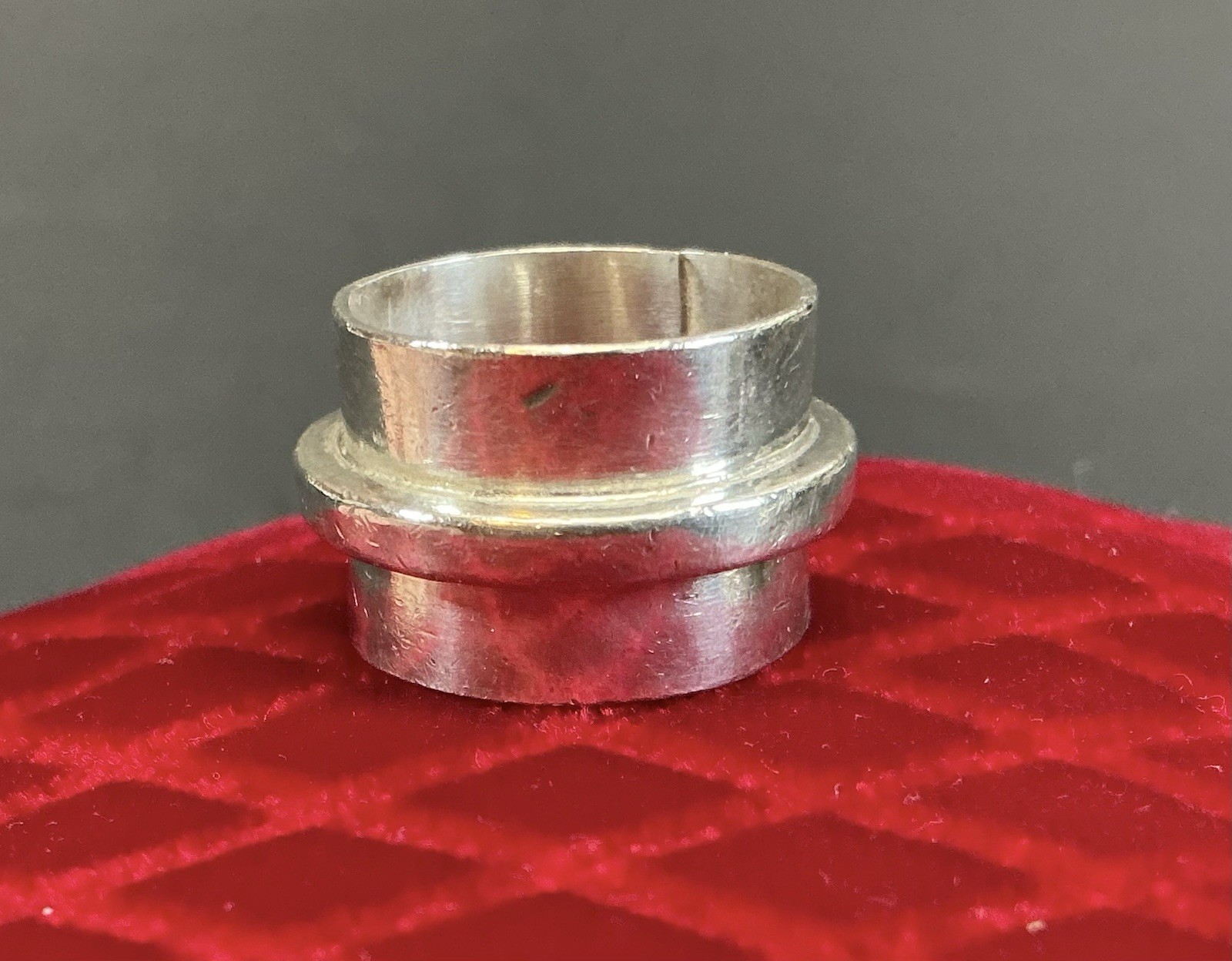 Size 6 ** 1/2 Inch WIDE BAND Sterling Silver Vintage Mexico 925 Ring