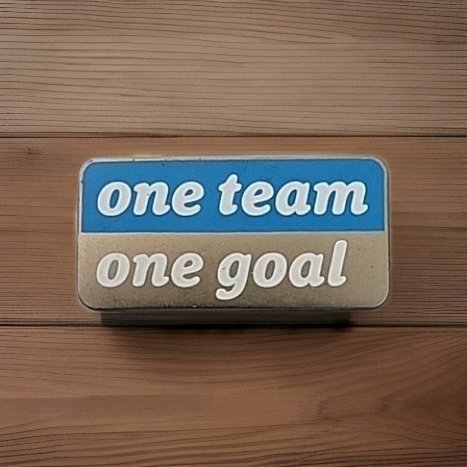 Vintage Pin Brooch Excellent Condition One Team One Goal Q63
