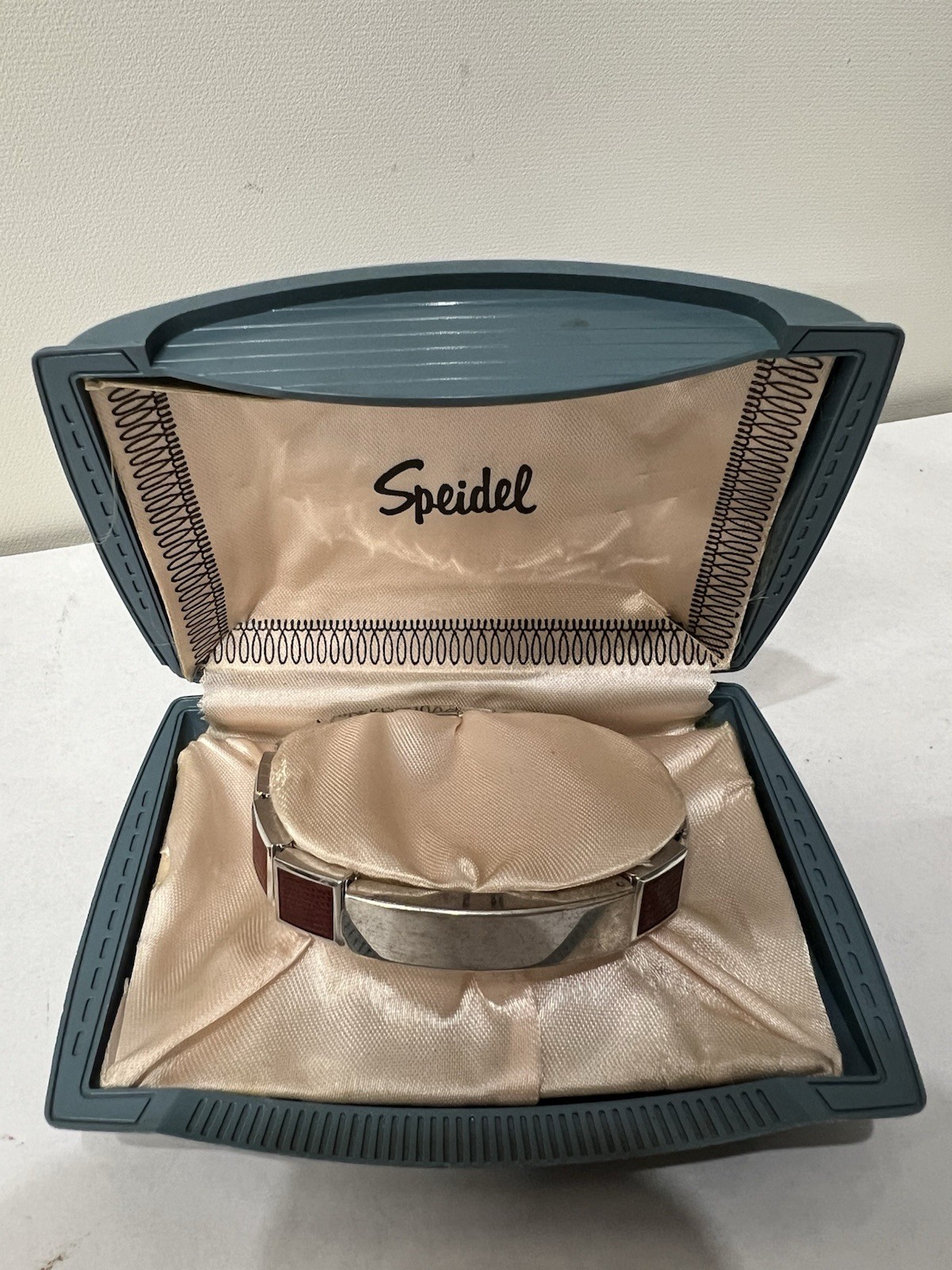 Vintage Speidel Stainless Steel Locket ID Expansion Bracelet NOS