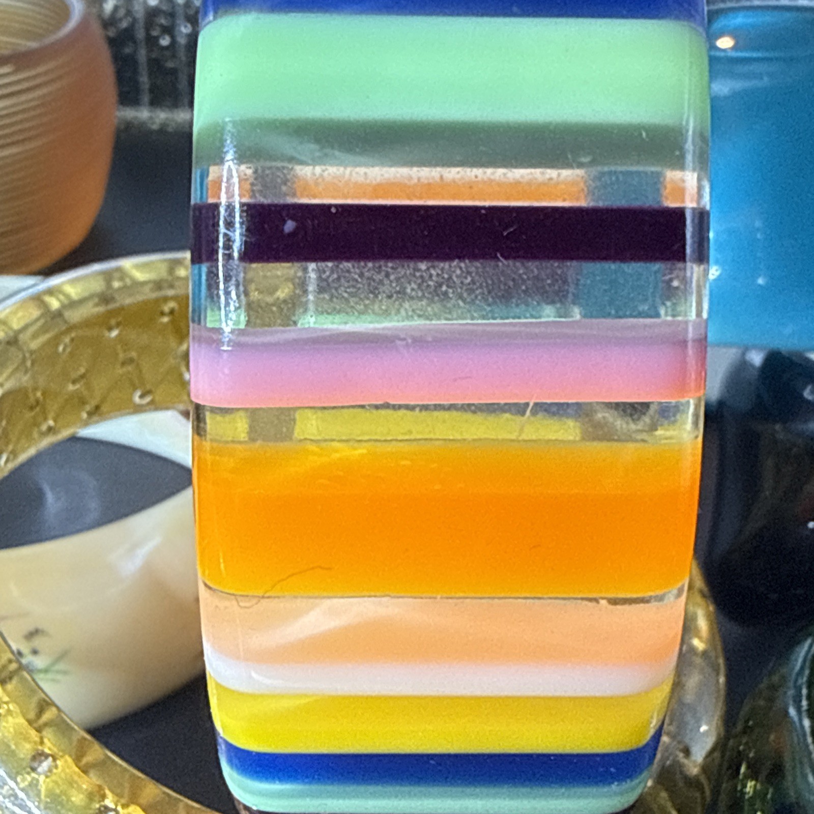 Vintage 12 Celluloid & Lucite Plastic Bracelets Variety Collection