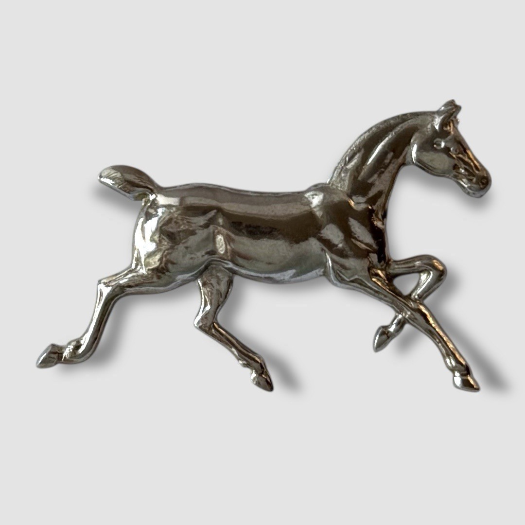Vintage Sterling Silver 925 Running Horse Brooch Pin – Equestrian Jewelry