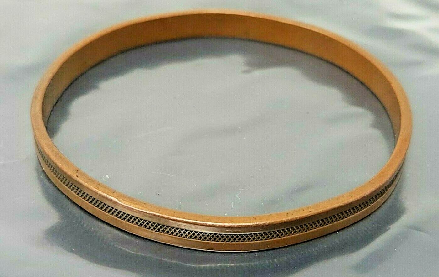 Vintage South Western Solid Copper Bangle Bracelet
