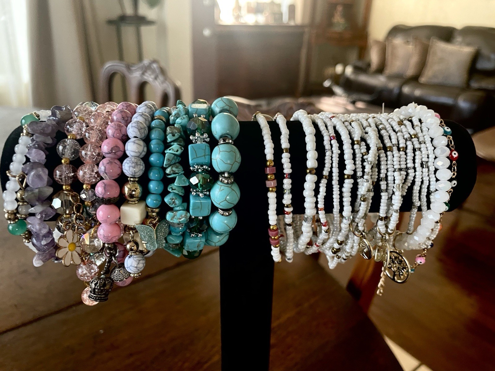40 Trendy Bohemian Bracelet Mixed Lot Retro Vintage Crystal Healing