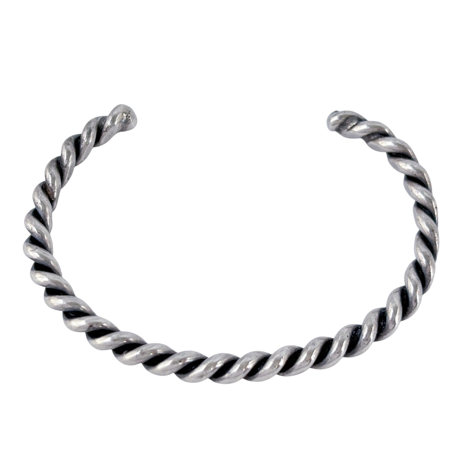 Southwest Twisted Wire Cuff Bracelet | Vintage Sterling Silver 925 | 6.5″