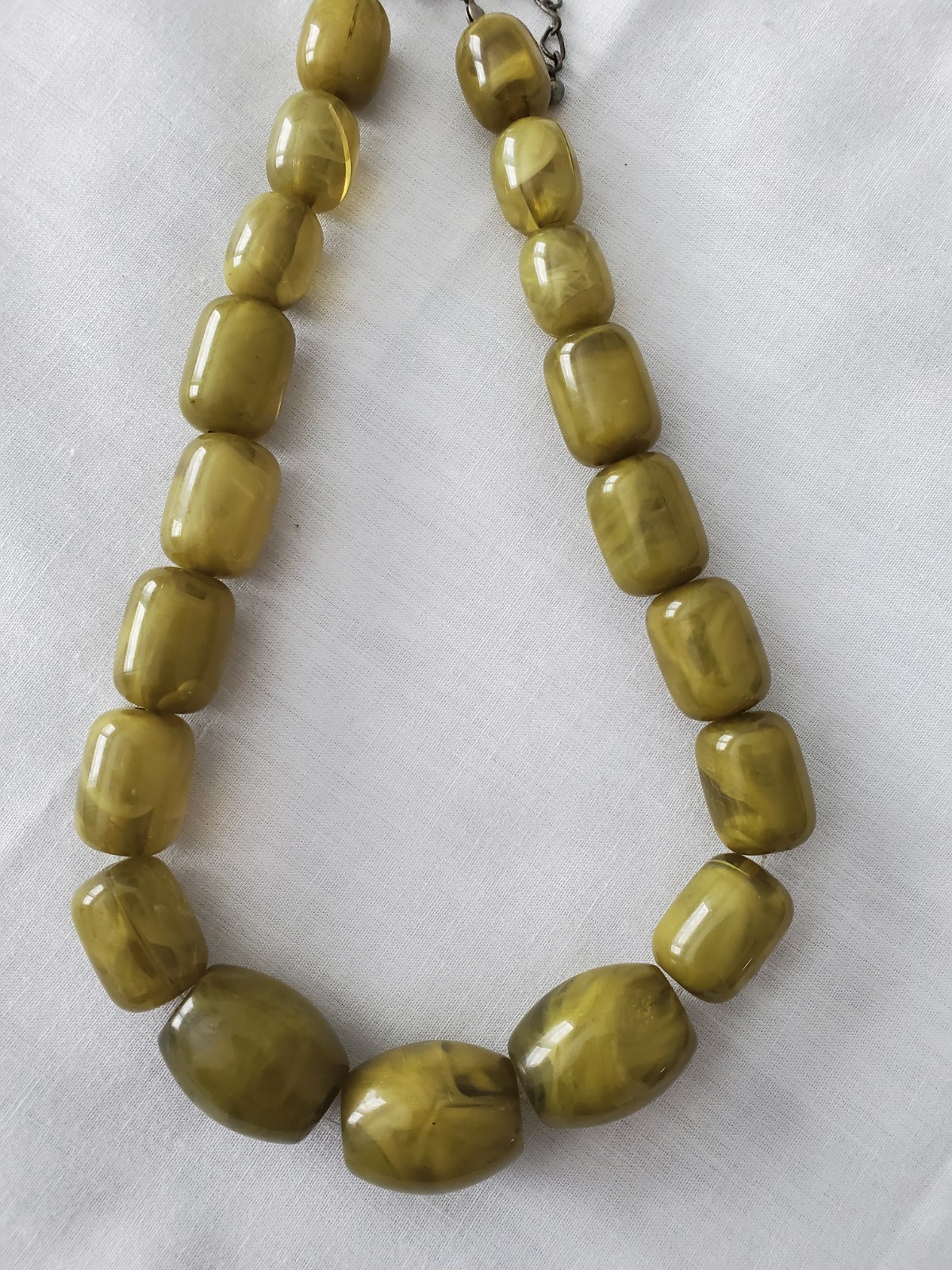 Lot of 4 Vintage Wood/Ceramic Necklaces, 1 Bracelet Boho Hippie Beaded