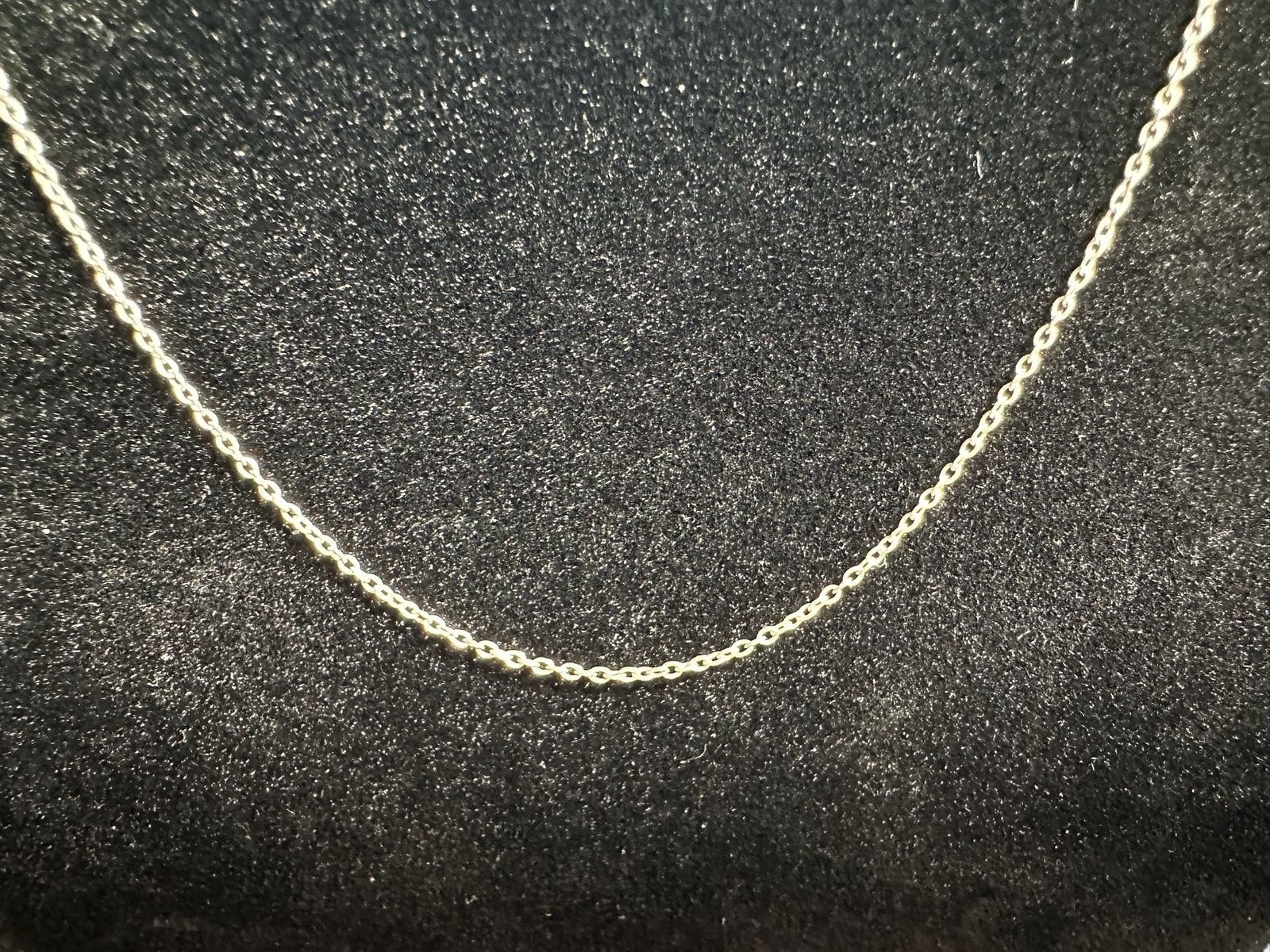 0.92g Vintage Sterling Silver 925 Delicate Cable Chain Necklace 16 in M
