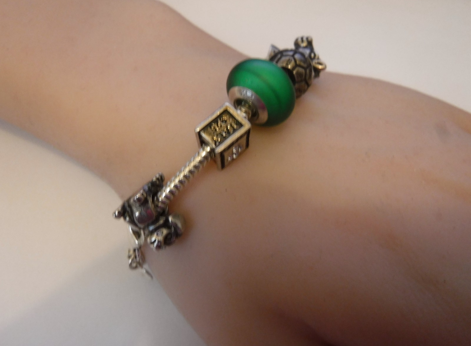Michael Anthony MA Sterling Slide Charm Bracelet 5 Italy 925 MA Charms 7.5″