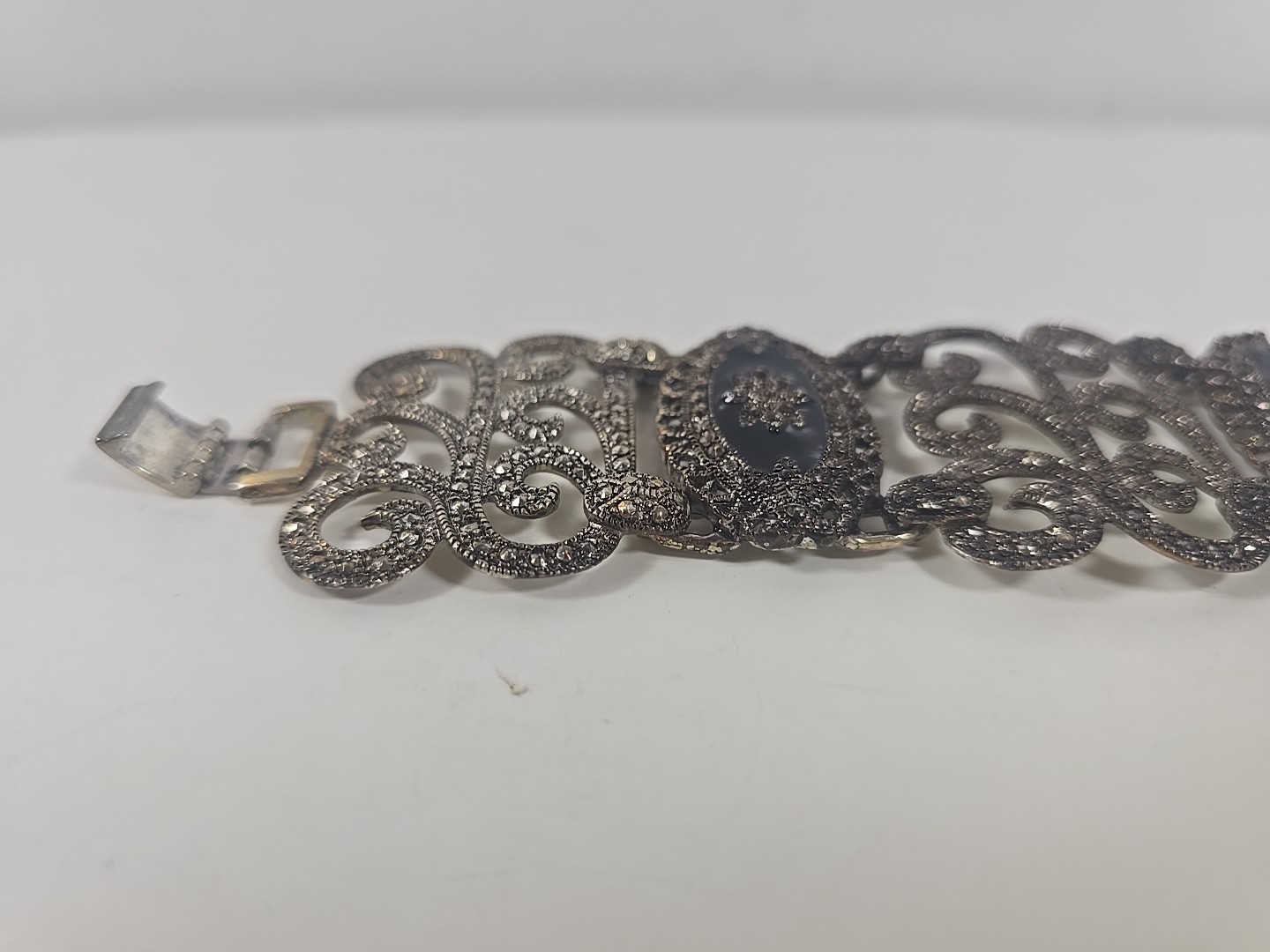 Vintage Victorian Wide Revival Bracelet Edwardian Design 8″ x 1 1/2″