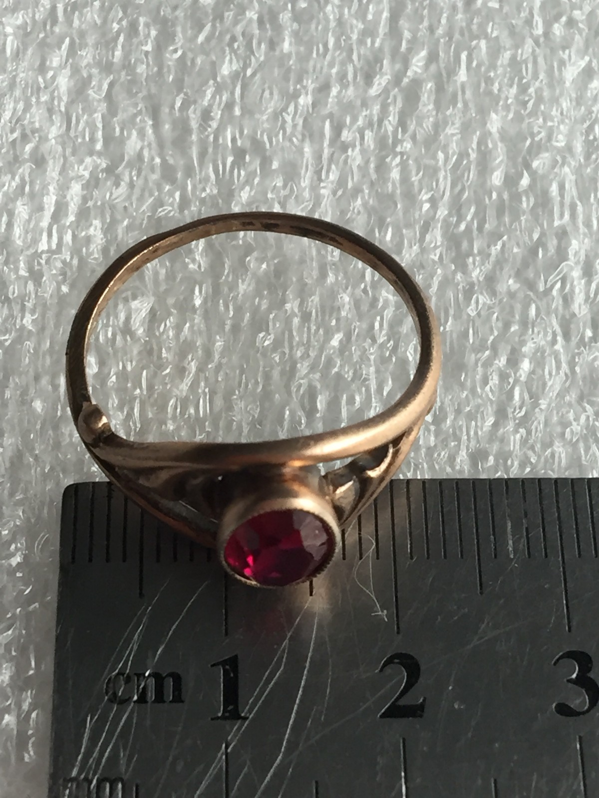 Rings silver 875 red tourmaline lab Russian Soviet Silver vintage USSR old