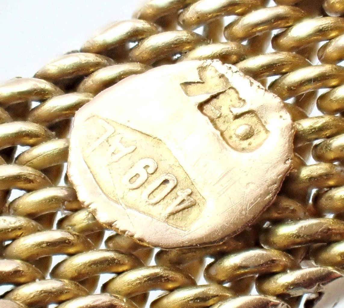 Fine Vintage Italian Solid 18K Gold Floating Stars Celestial Woven Mesh Ring 11