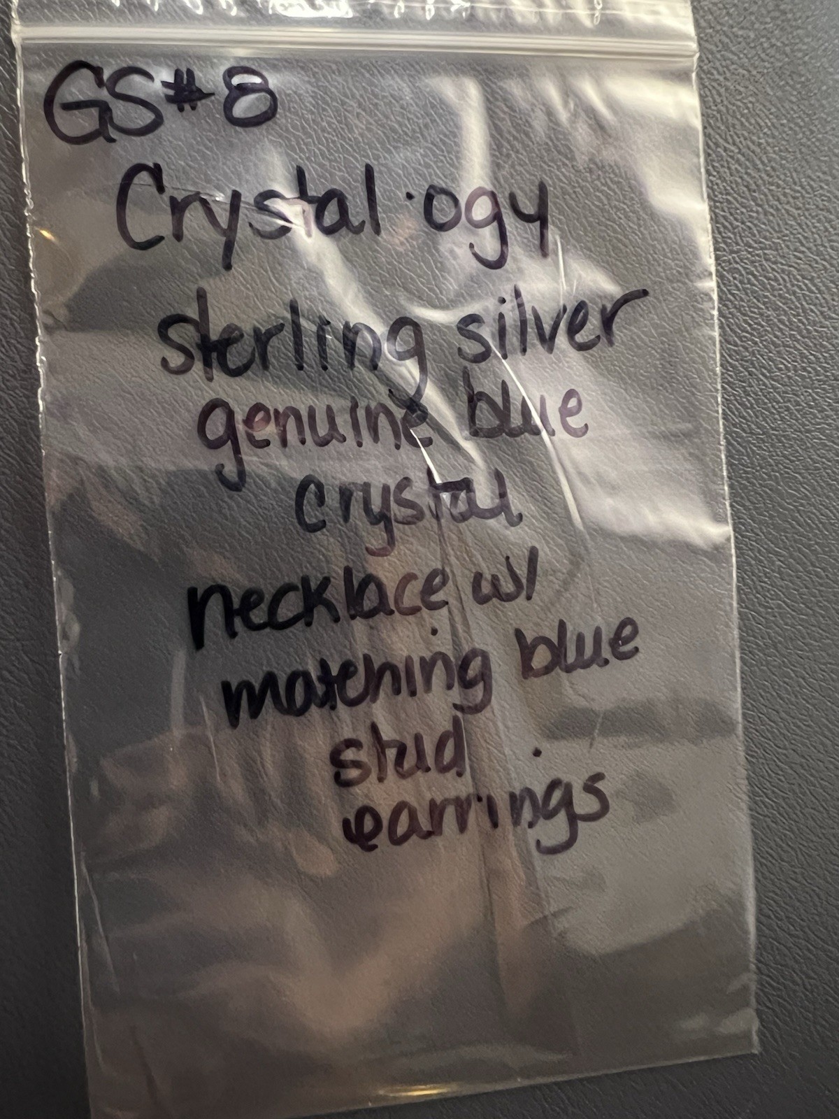 Crystal*ology Sterling Silver Blue Crystal Necklace & Stud Earring Set GS#8