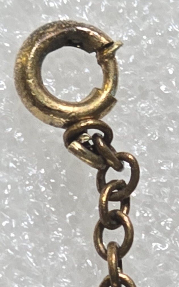 Antique Vintage Brass GF Dimensional Scallop Link Hidden Clasp Bracelet