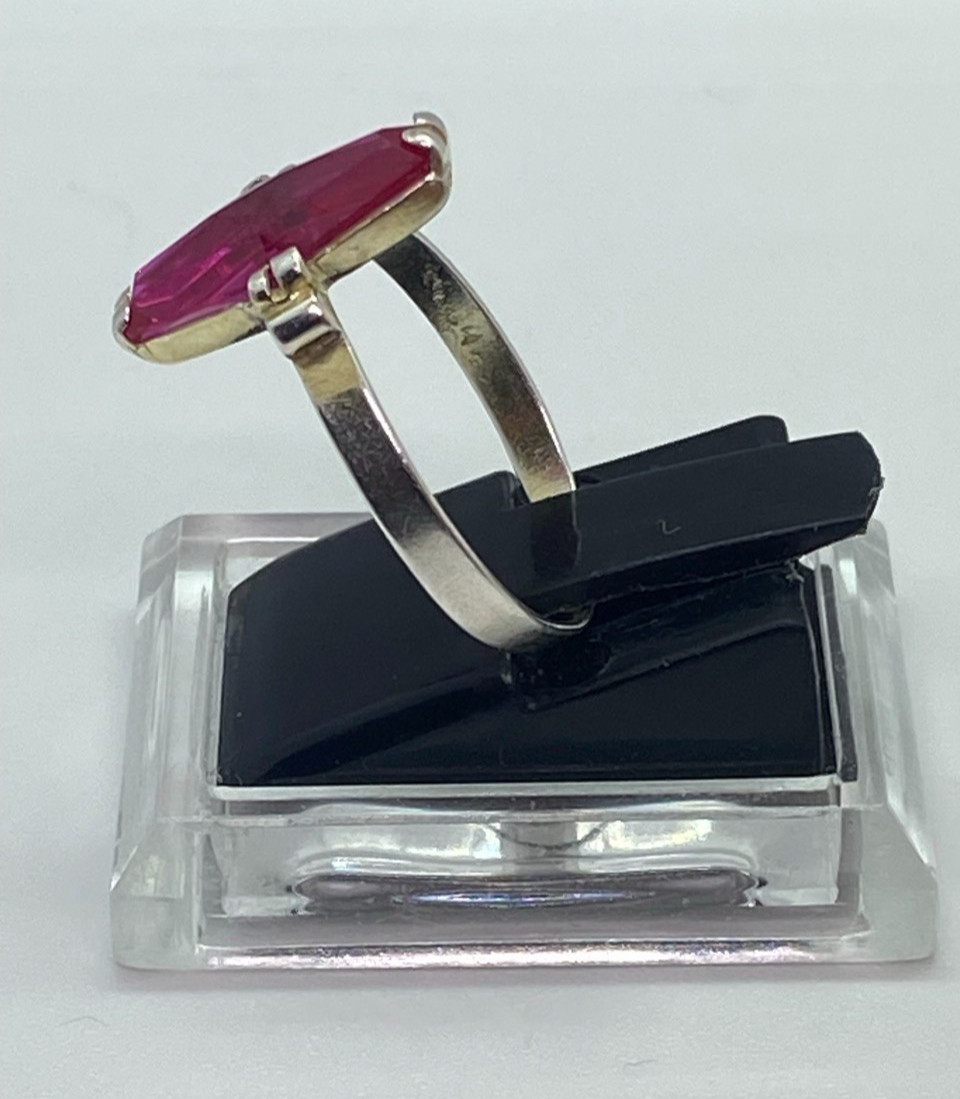 Ring Silver 875 Size 8 . Weight 1.84 g. Soviet Vintage Jewelry USSR