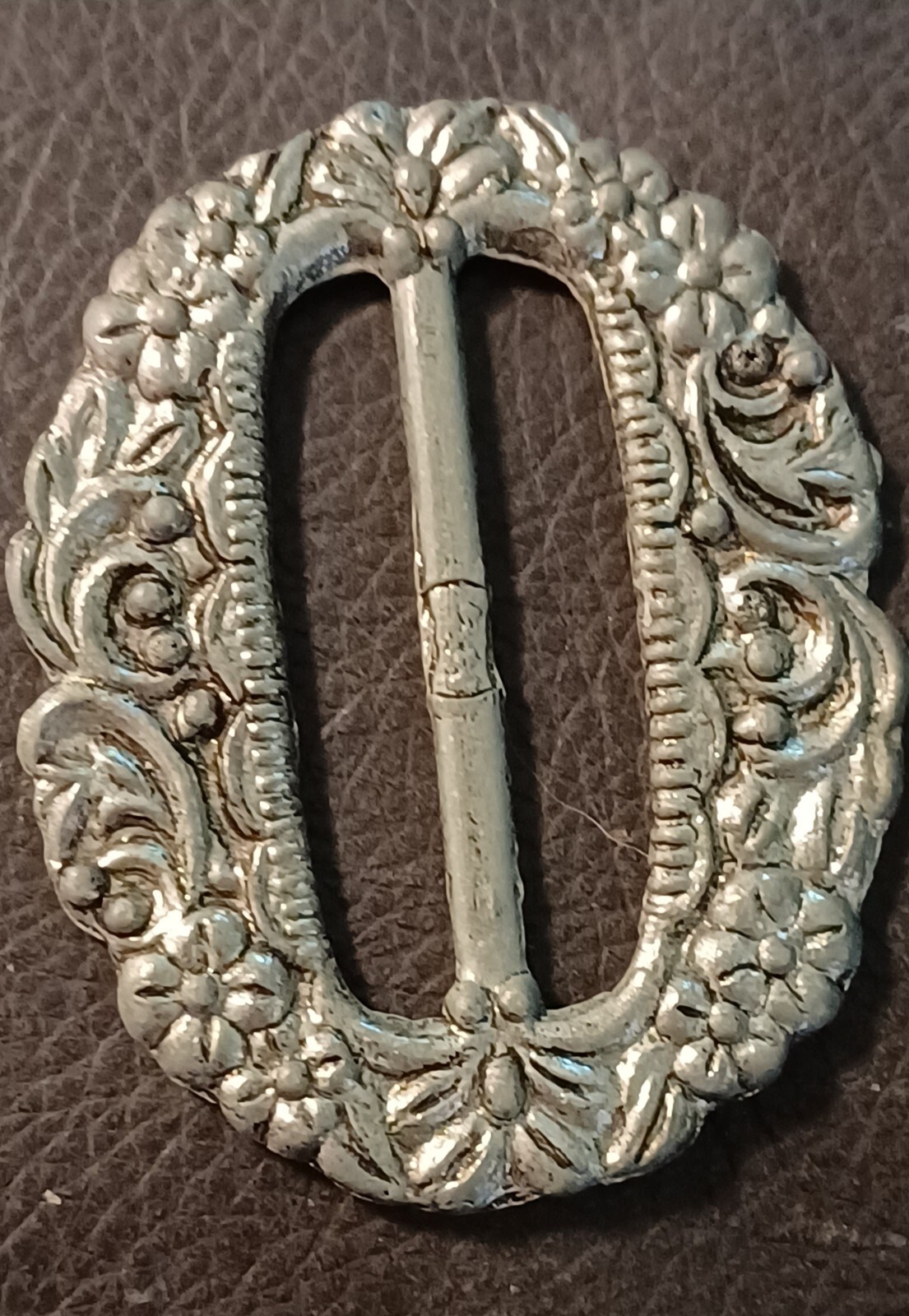 Vintage Victorian Womens Pewter Belt Buckle or Scarf Clip