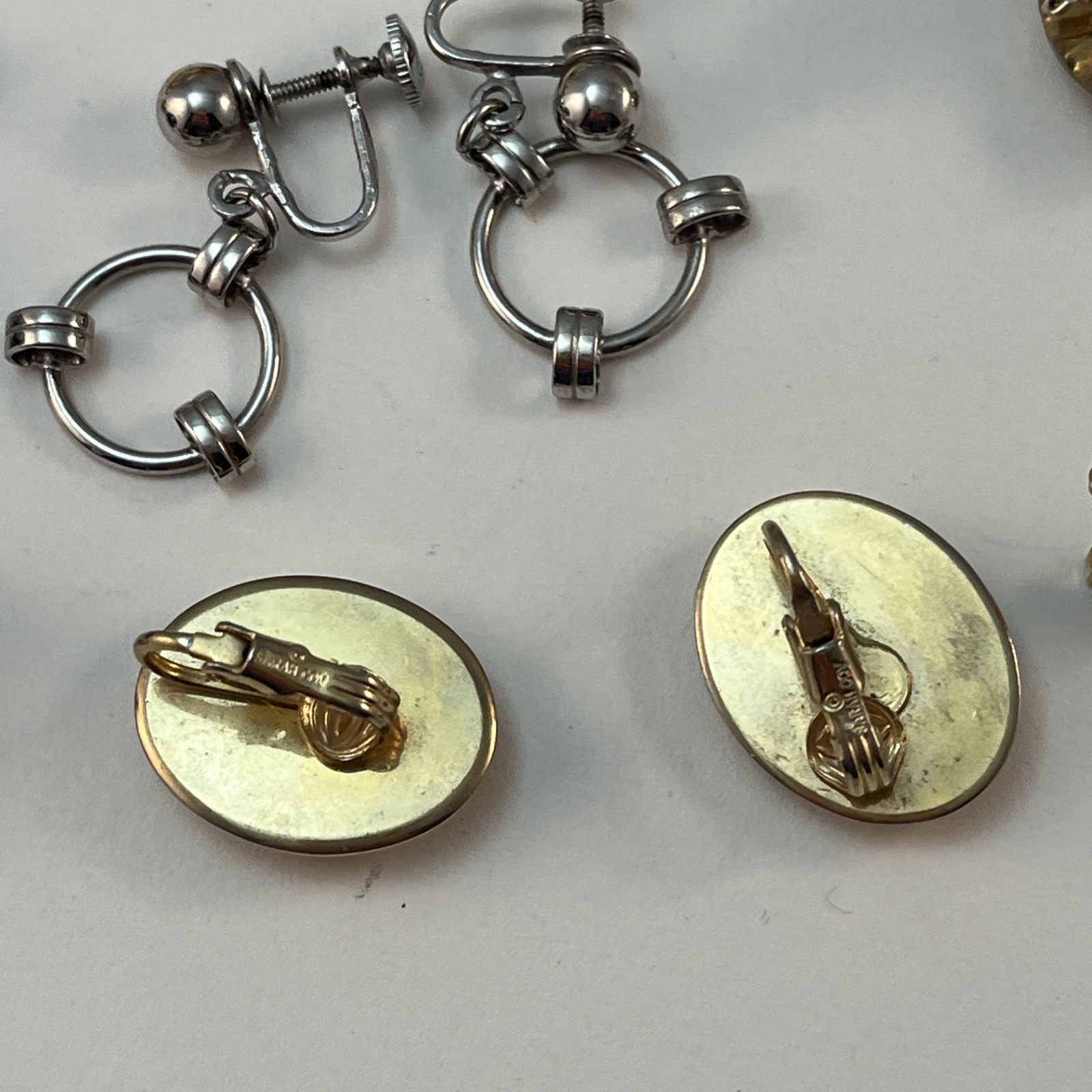Vintage LOT of 8 Pair Clip-On Screwback Earrings Weiss Gay Boyer Napier Lazuli