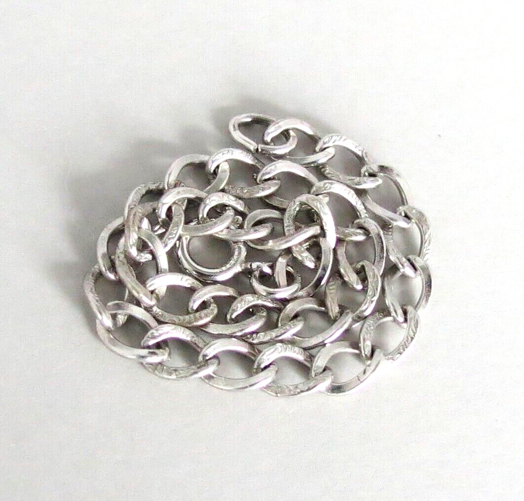 Vintage Wells Sterling Silver Fancy Link Charm Bracelet 7.25 in