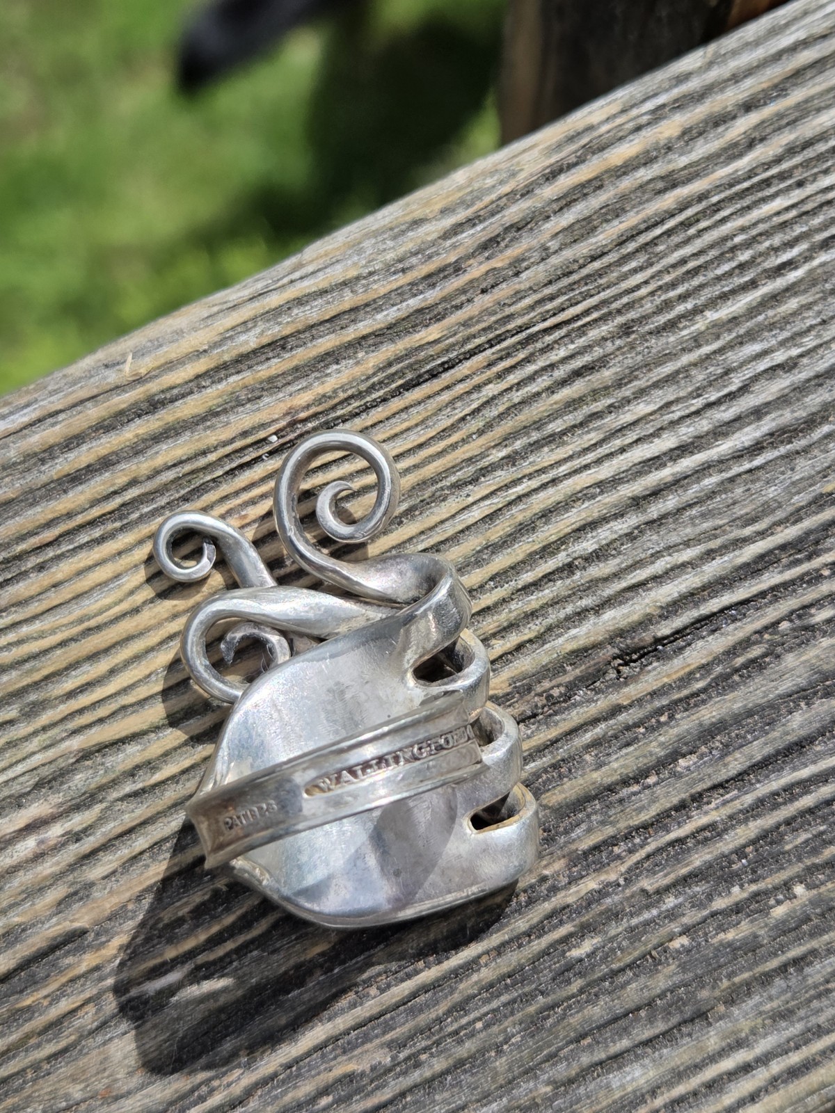 Vintage Wallingford Fork Ring Silver Plated Silverware Size 7.5