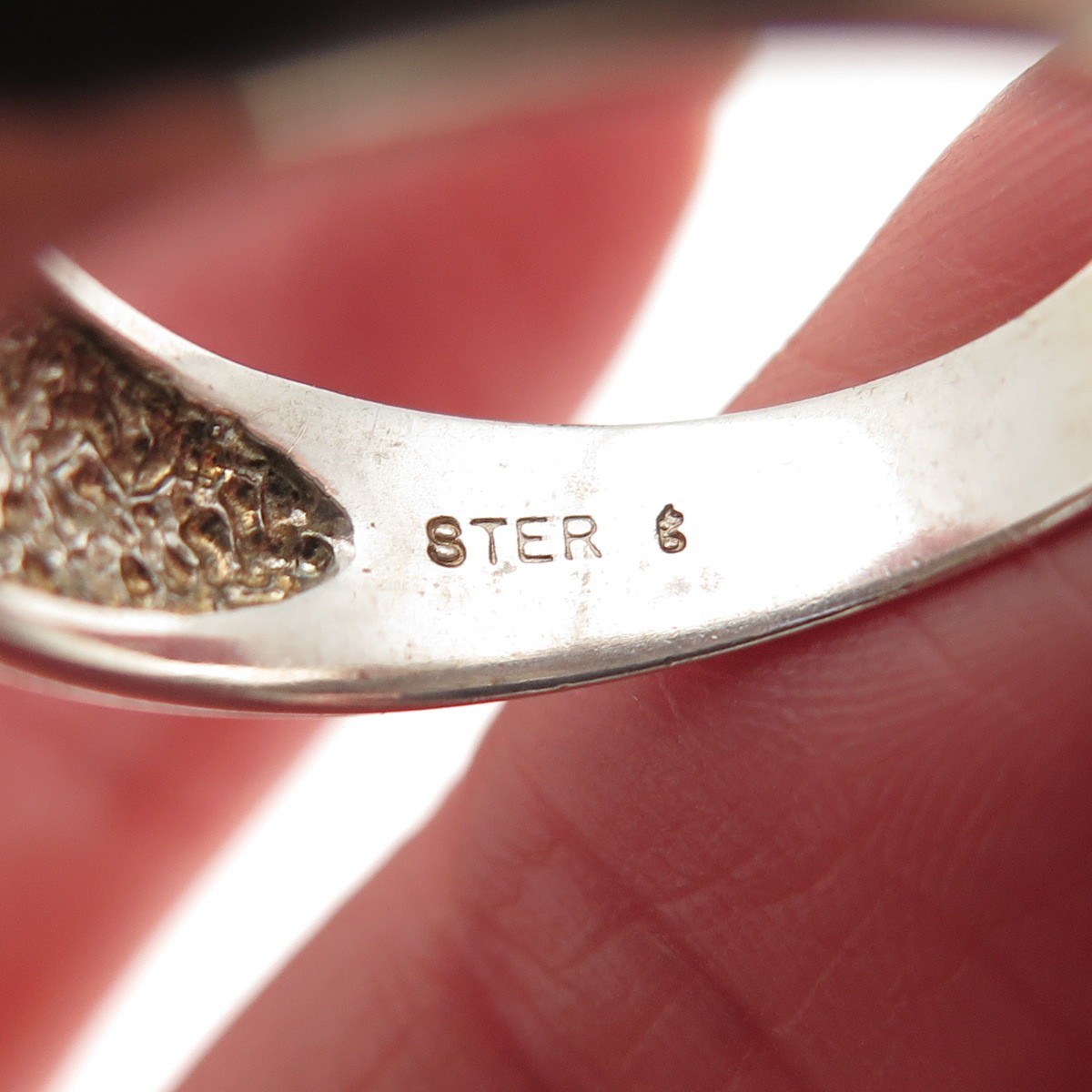 925 Sterling Silver Vintage Real Iolite & C Z Modernist Ring Size 9