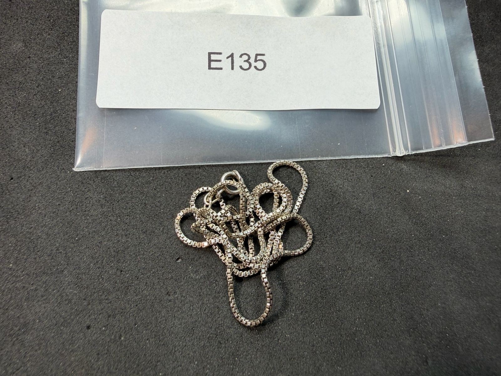 2.66g Vintage Sterling Silver 925 Box Link Chain Necklace 18 in M