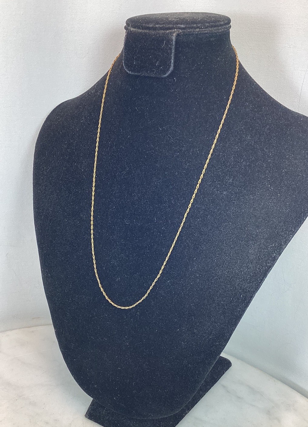 Vintage Gold Filled Bar Link Chain Necklace 18” Long