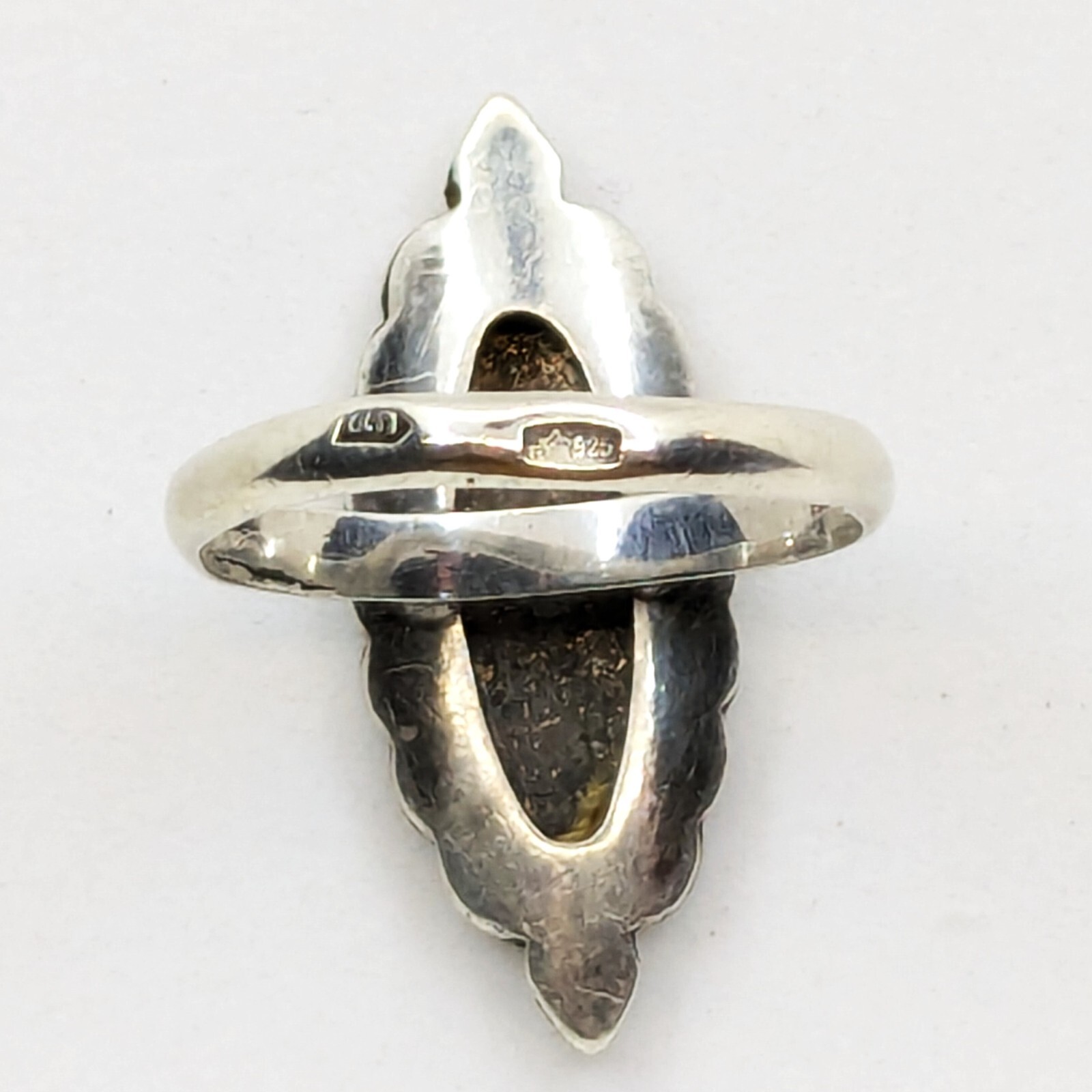 Vintage RING Silver⭐925 stamp Star USSR with Blackening -size: 7US (17.5mm)| #20