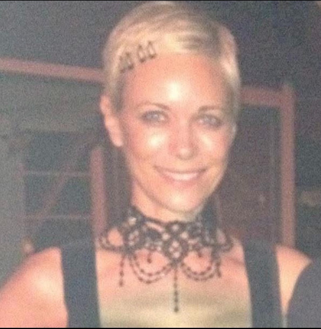Vintage Anouska Hempel Black Glass Bead Choker Necklace Victorian Gothic