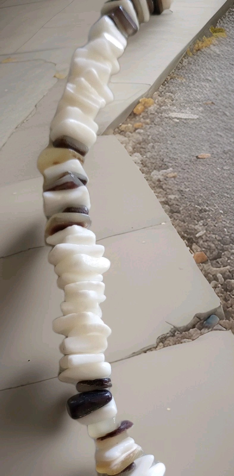 Set of Authentic Puka Shell Choker Necklaces, White & Brown & Black Shell Chips