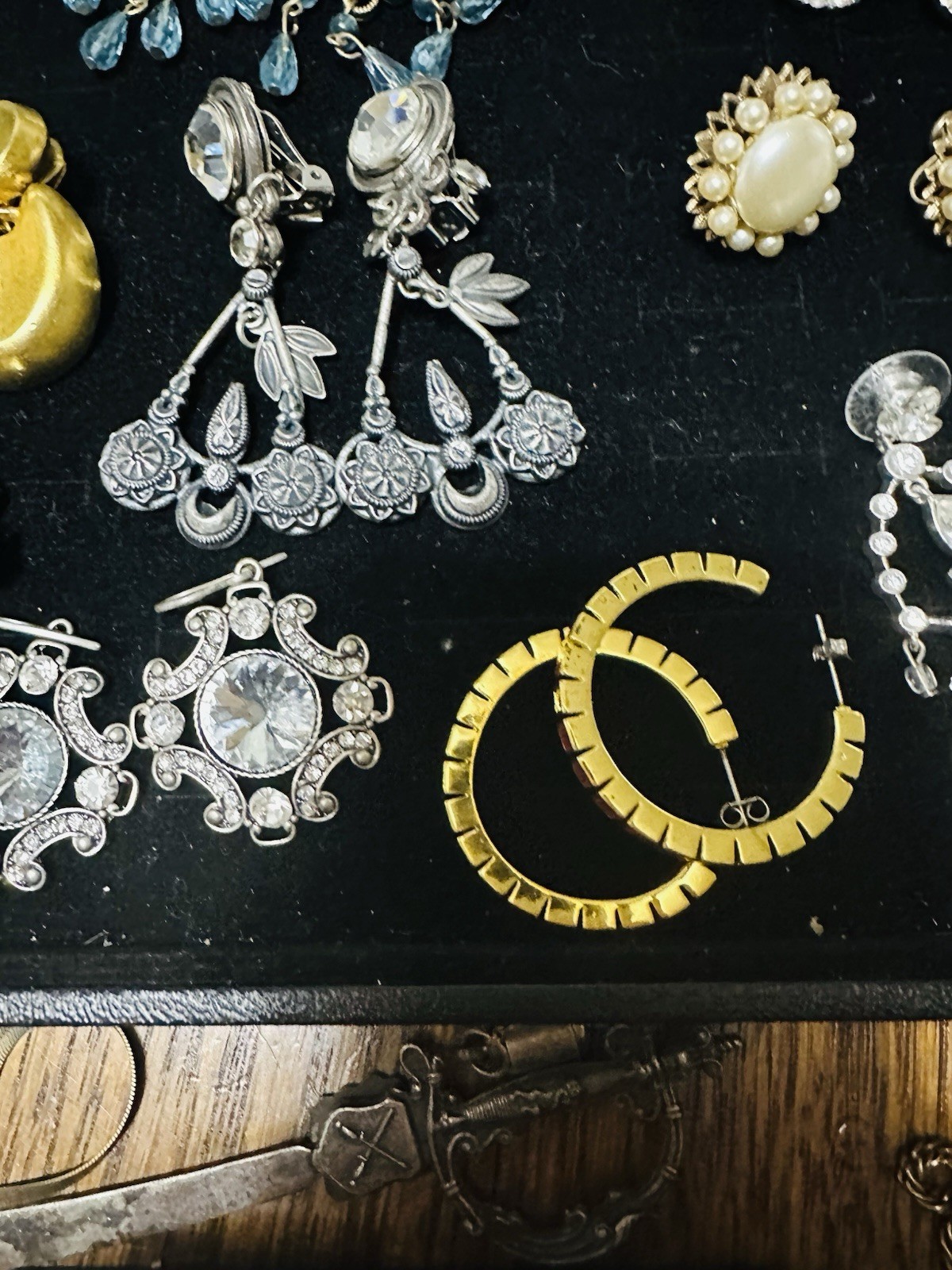Lot Of 25 Pair Vintage Clip On, Pierced Earrings Some Signed