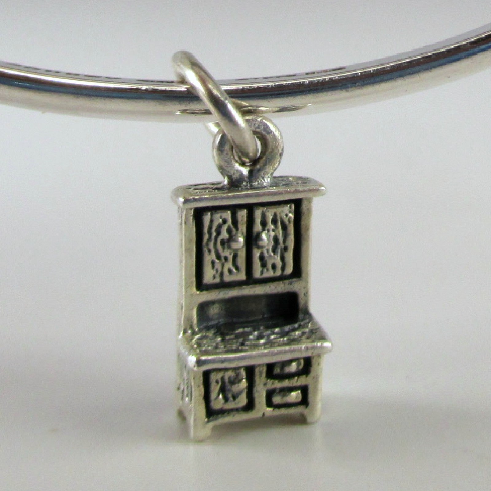 VINTAGE Sterling Silver HOOSIER CABINET Charm for Bracelet BROWN COUNTY Antique