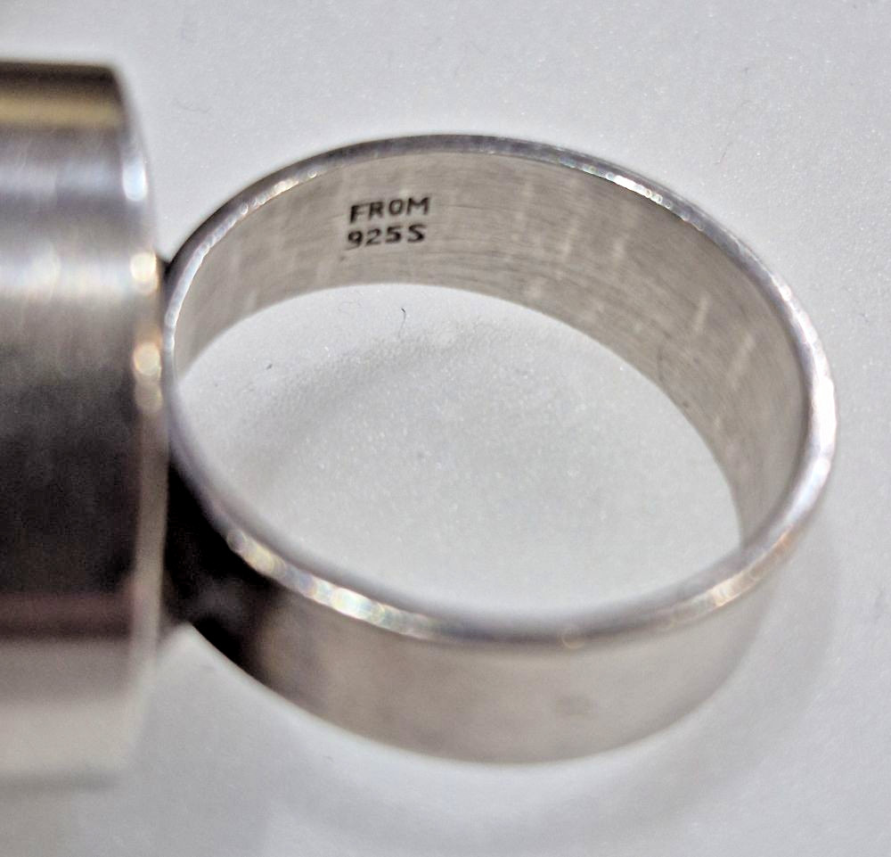 Modernist N E FROM Silver 925 Rock Crystal Ring Danish Scandinavian Designer SZ7
