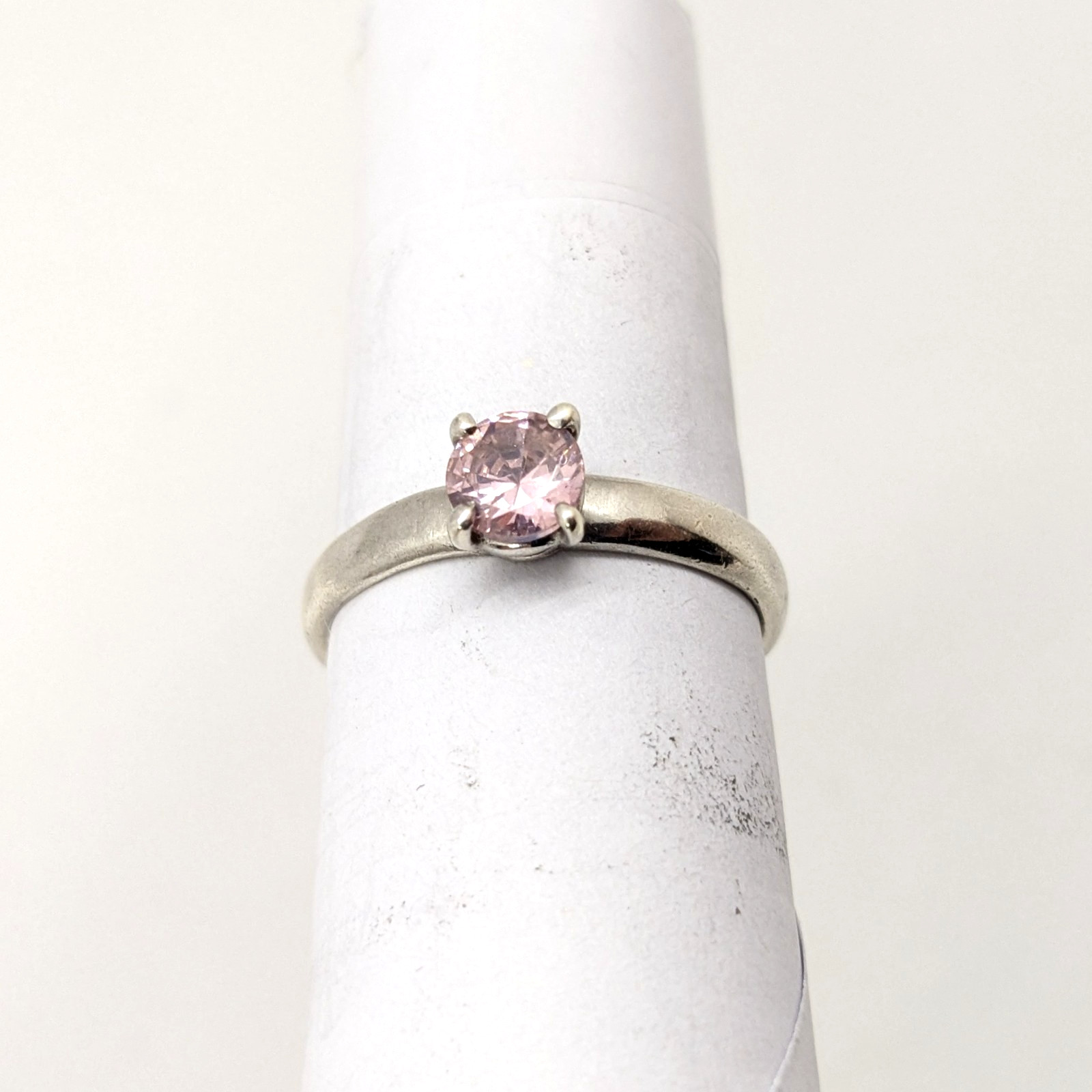 Vintage Luxury RING Silver 925 with Chic Bright Stone -size: 7.5US (17.5mm)| #40