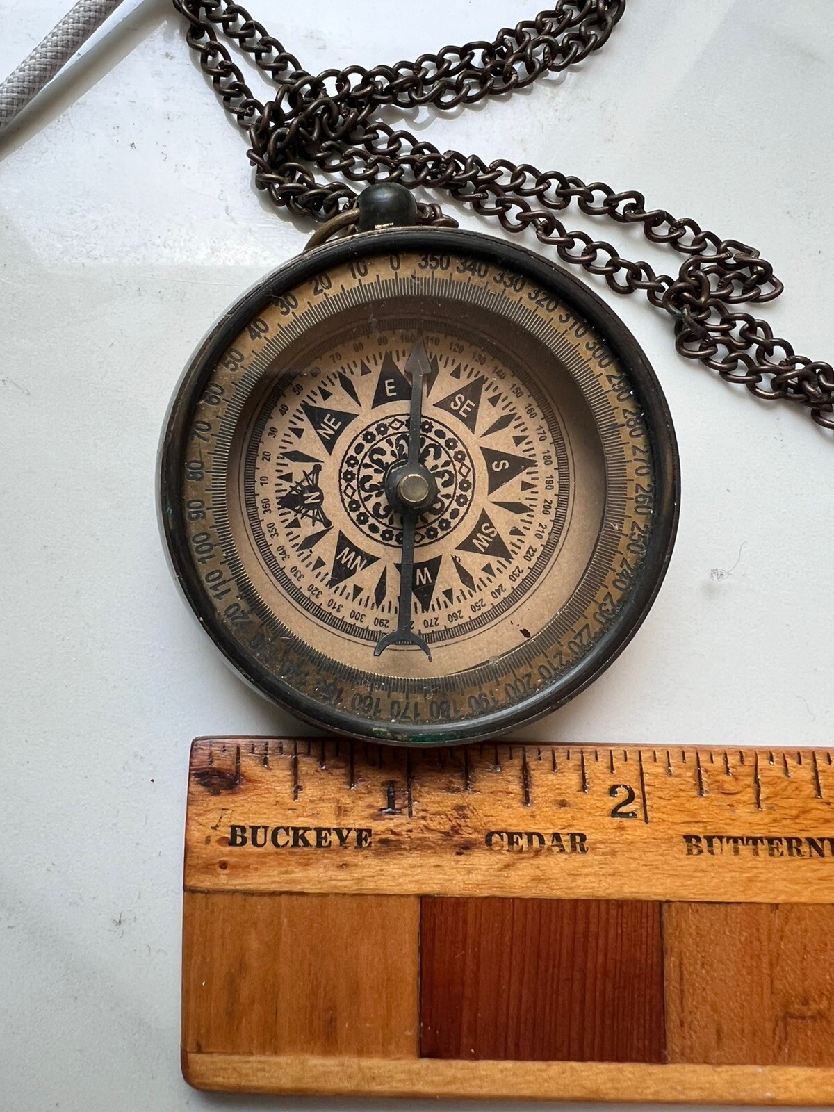 Henry Hughes London 1941 Compass Necklace -VR