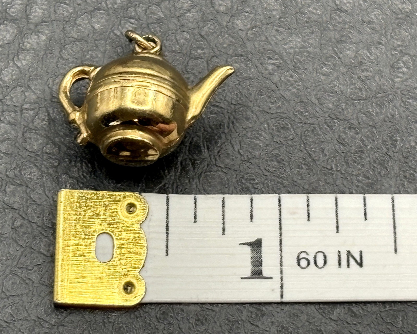 Vintage 12K Gold Filled 3D Teapot Charm Or Pendant Figural