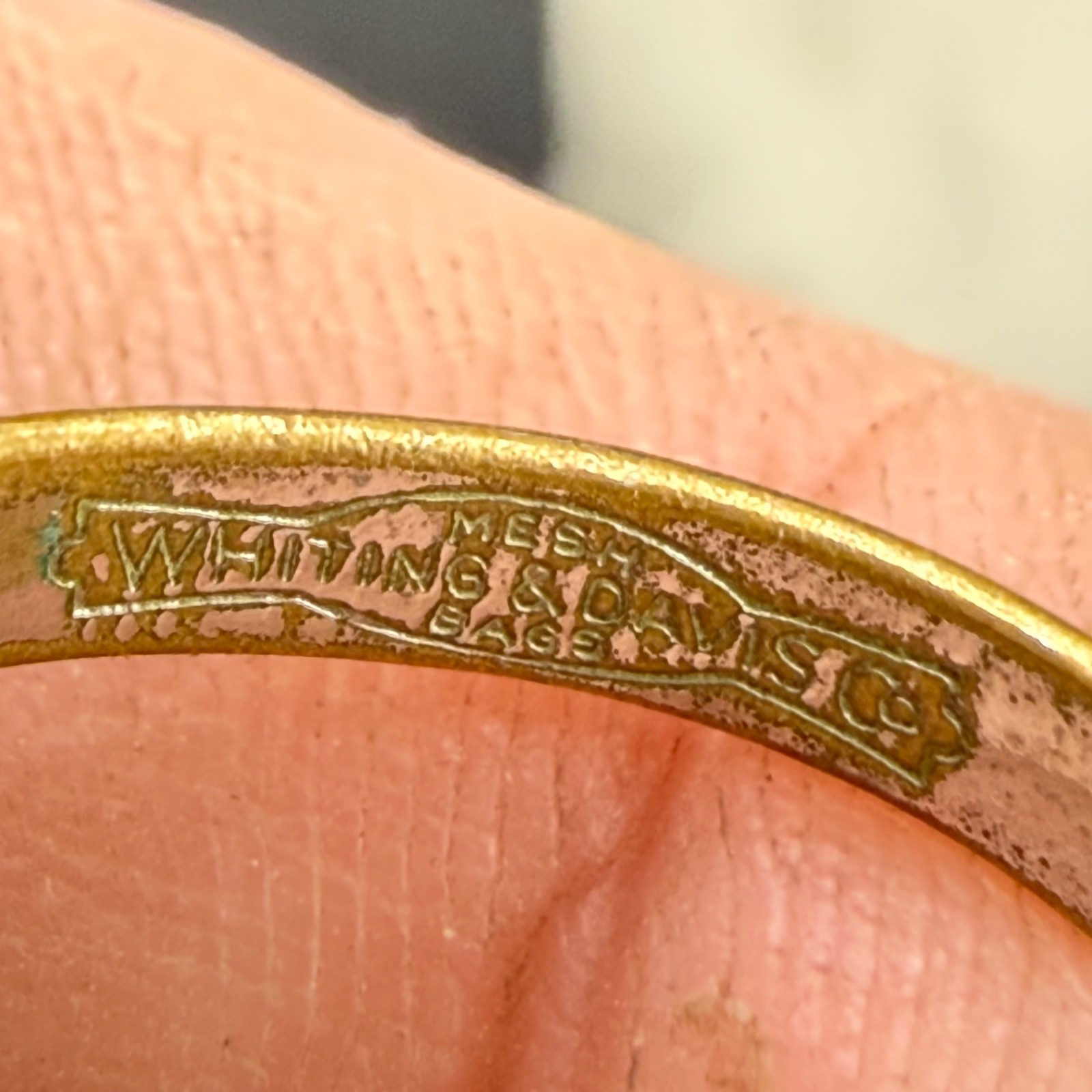 Vintage Whiting & Davis Ring Silver Tone Adjustable Size 6
