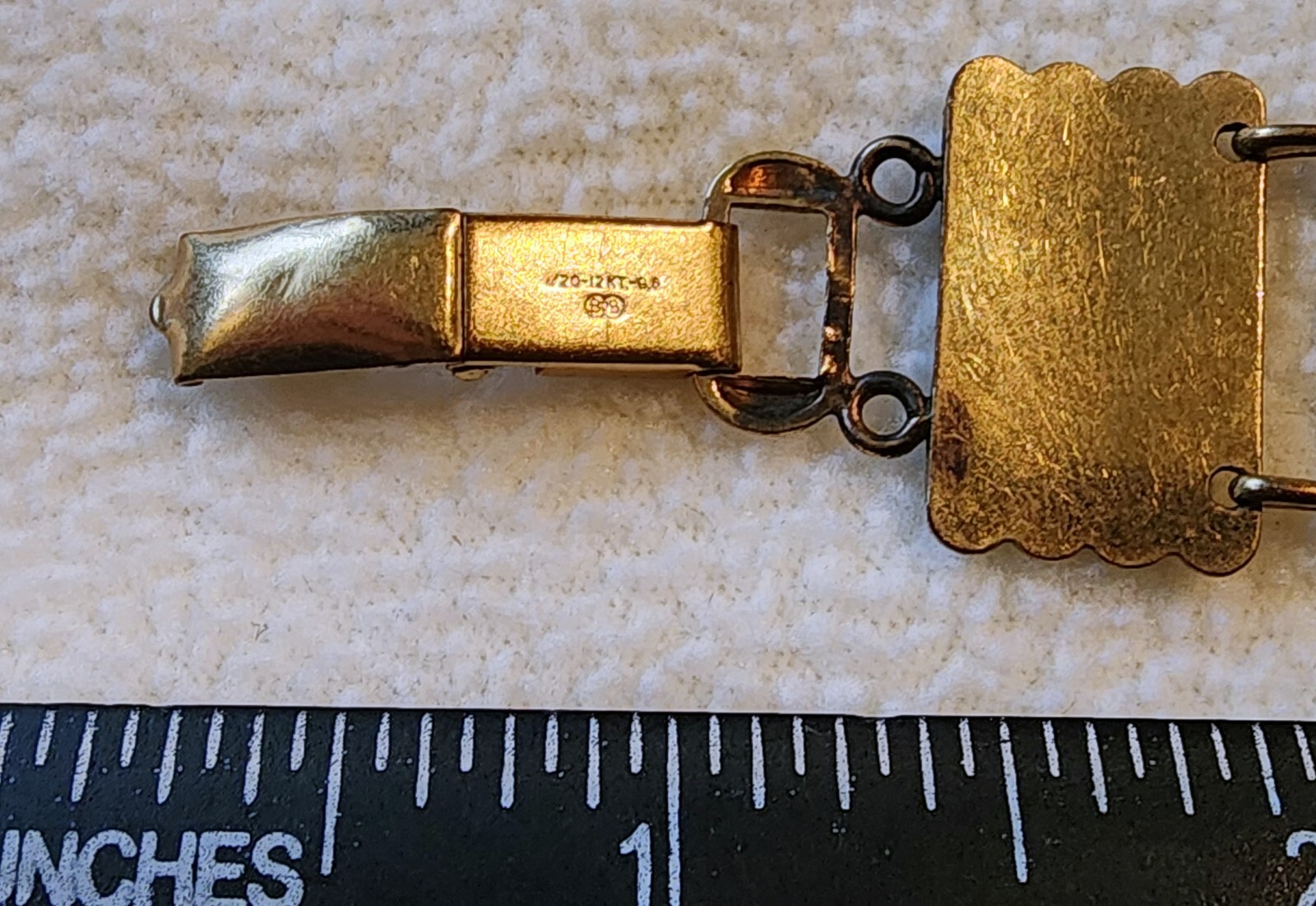 Jadeite & 1/20 12K Gold Filled 1934-1950’s Bracelet by Binder Brothers