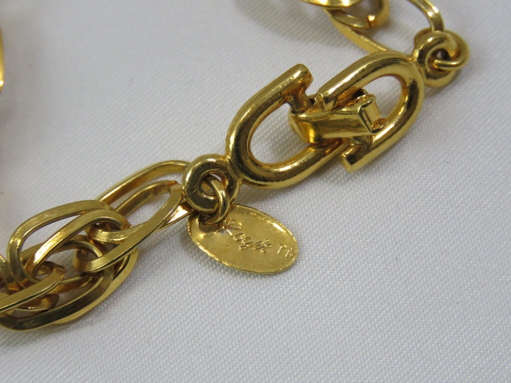 Vintage Roget Gold Tone Long Rope Chain Necklace Versatile Business Casual