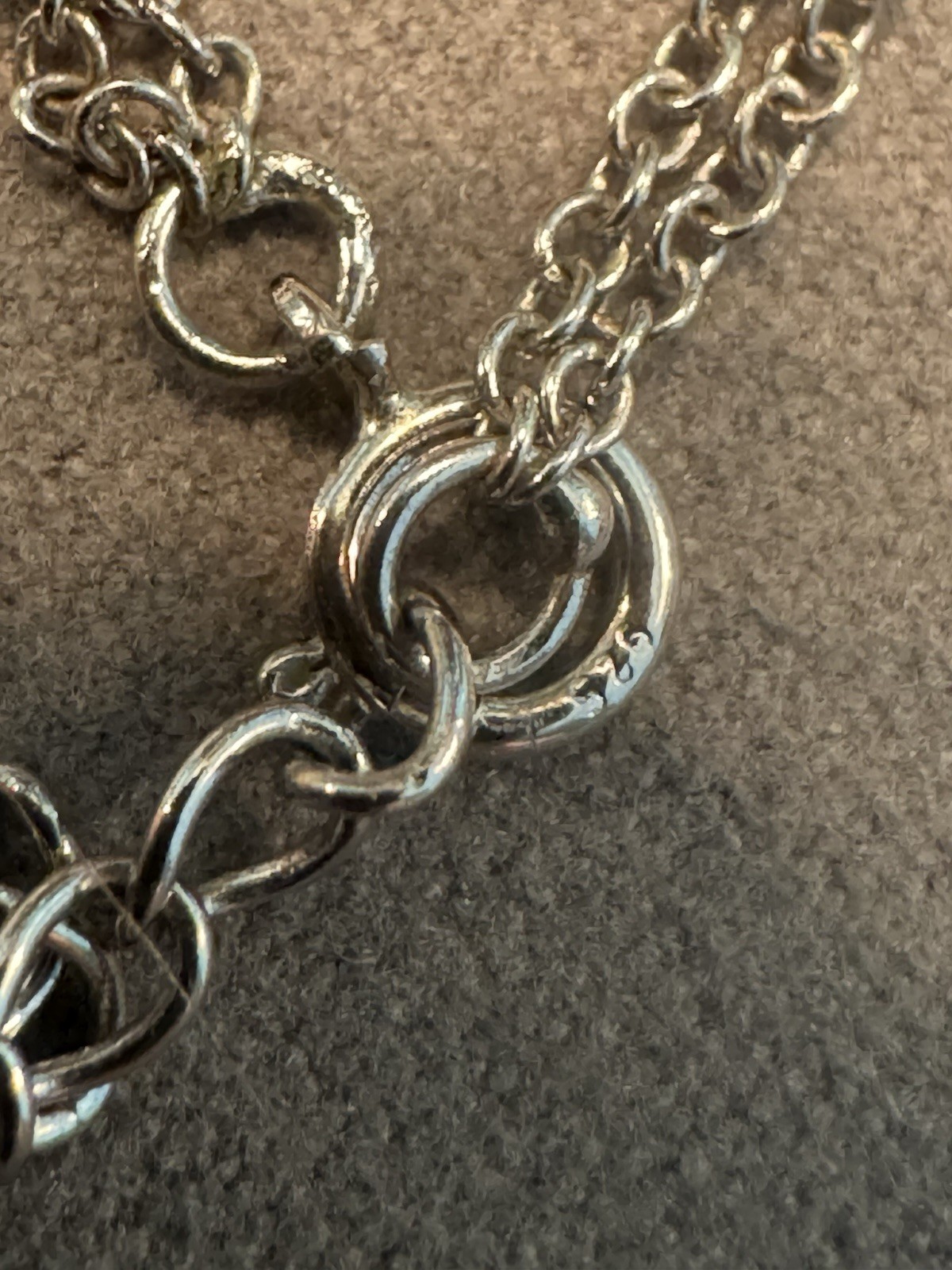 Sterling Silver Diamond Heart Charms & Double Strand Necklace DBJ