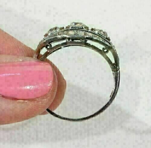 Trilogy Sparkle 2.Ct Simulated Diamond Art Deco Style Engagement Ring 925 Silver