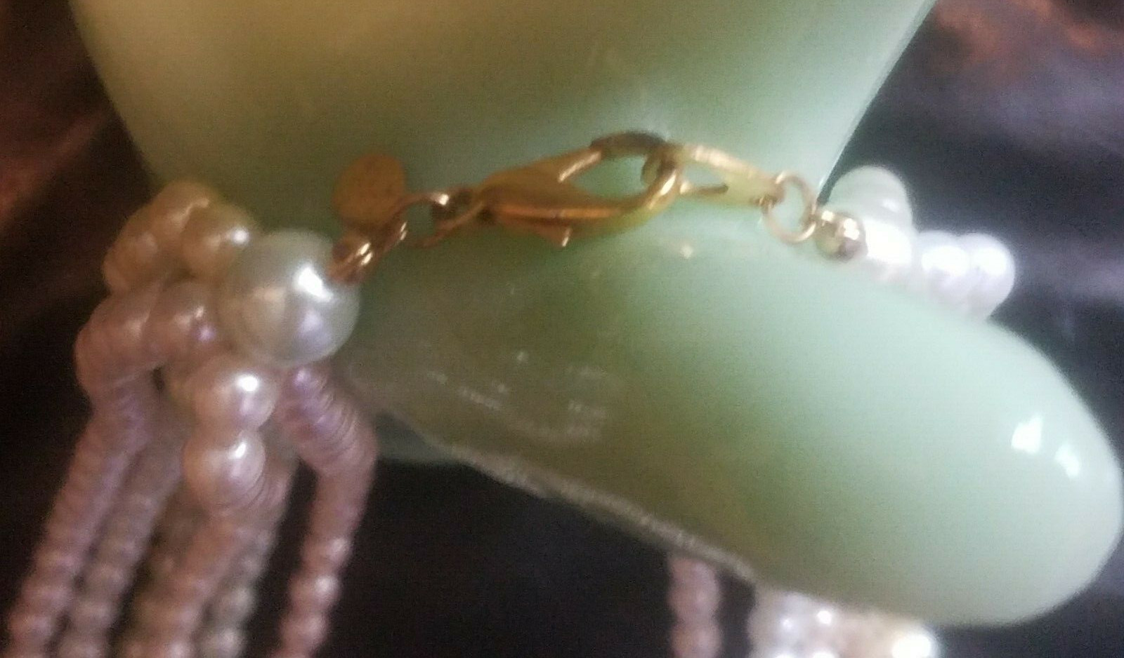 Vintage Joan Rivers 6 Strand MULTI COLOR Pastels Faux PEARL Necklace 19″