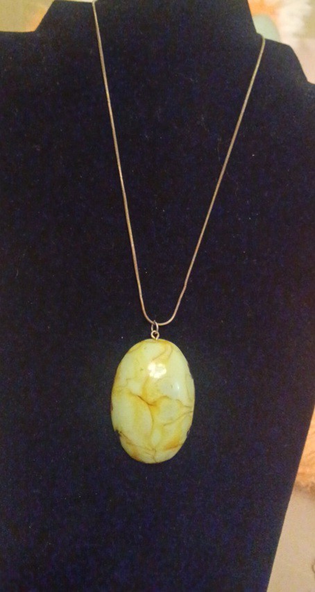 Baltic Amber, Jasper Looking Necklace. Not Sure What The Stone Is. Beautiful
