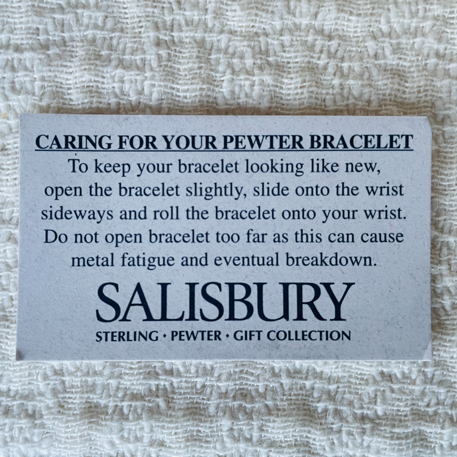 Vintage Salisbury Pewter March Flower Wide Cuff Bracelet, Adjustable, Never Worn